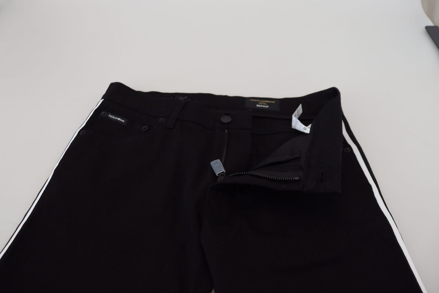 Dolce & Gabbana Schwarze DG Crown Herren-Jeans aus Baumwolle