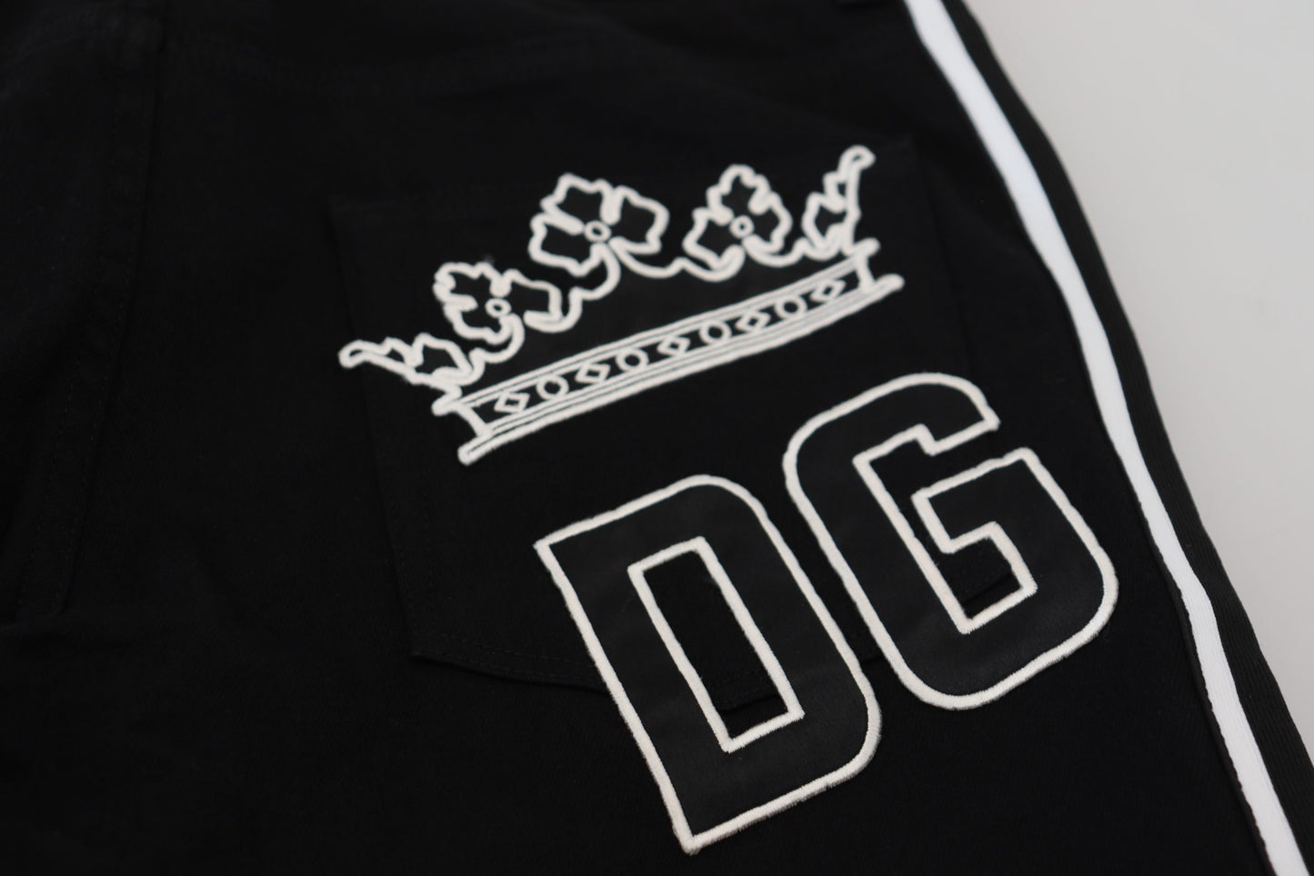 Dolce & Gabbana Schwarze DG Crown Herren-Jeans aus Baumwolle