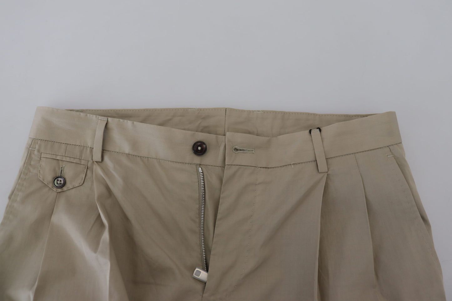Dolce & Gabbana Beige Slim Fit Herrenhose aus Baumwolle