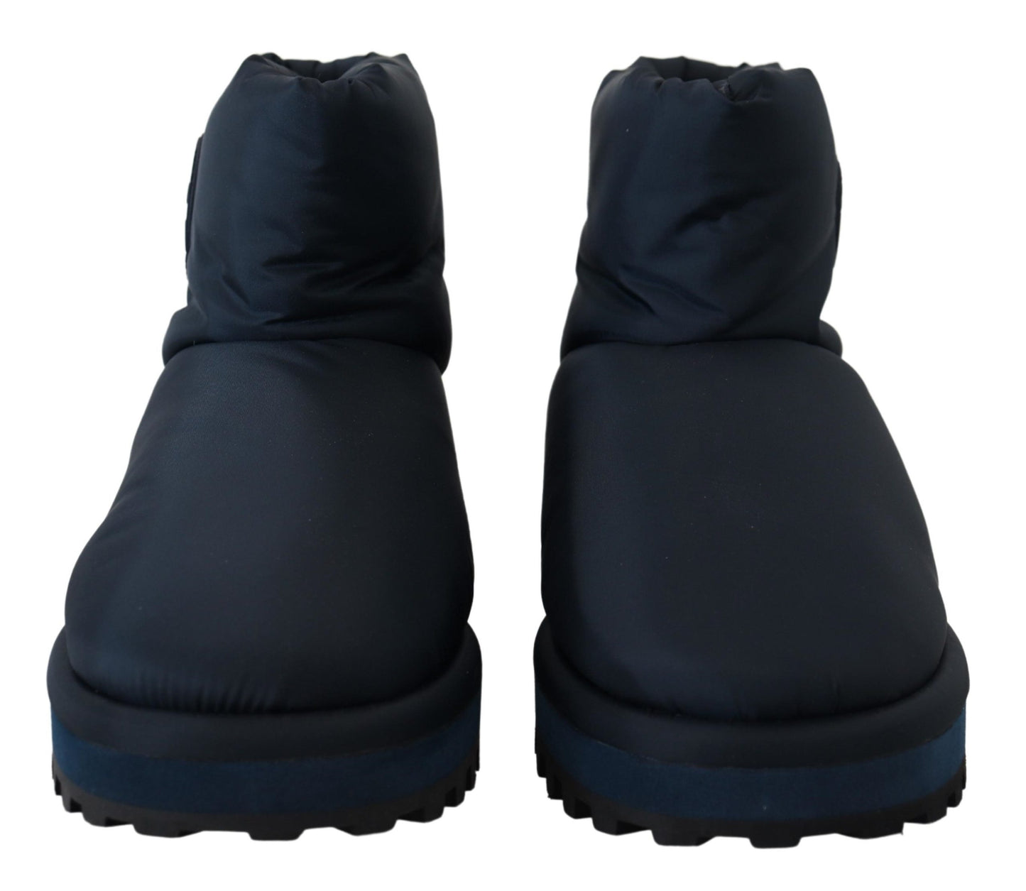 Dolce & Gabbana – Blaue Nylonstiefel, gepolsterte Wadenschuhe