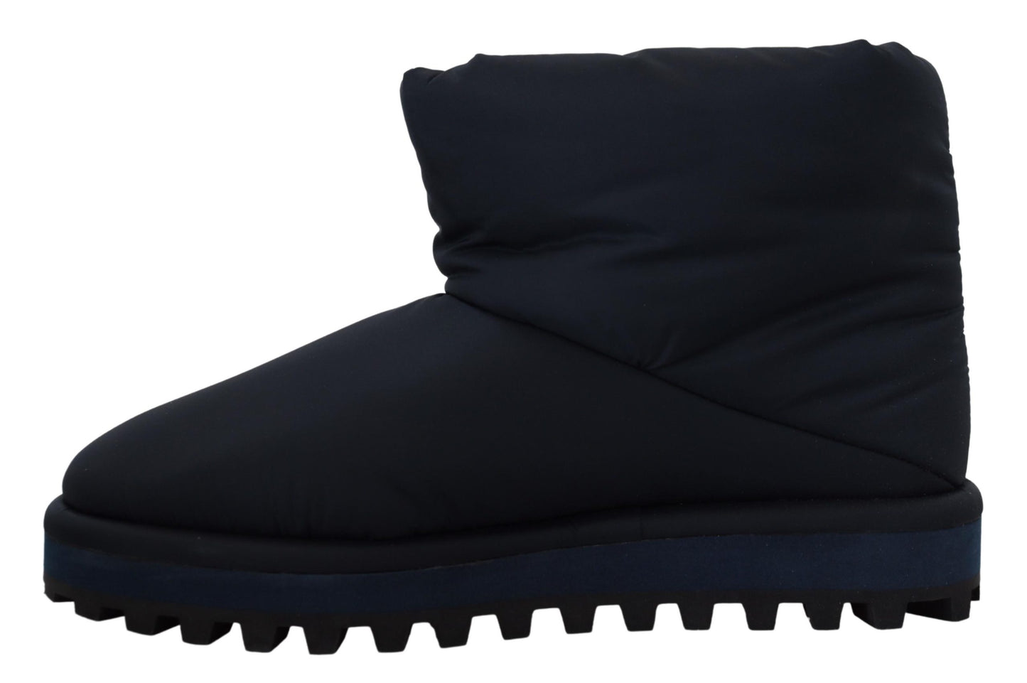 Dolce & Gabbana – Blaue Nylonstiefel, gepolsterte Wadenschuhe