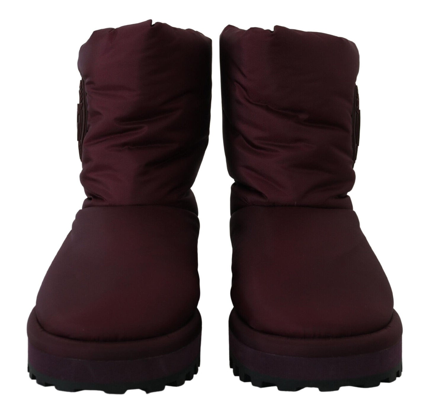 Dolce & Gabbana Bordeaux Nylon Stiefel Gepolsterte Halbschuhe