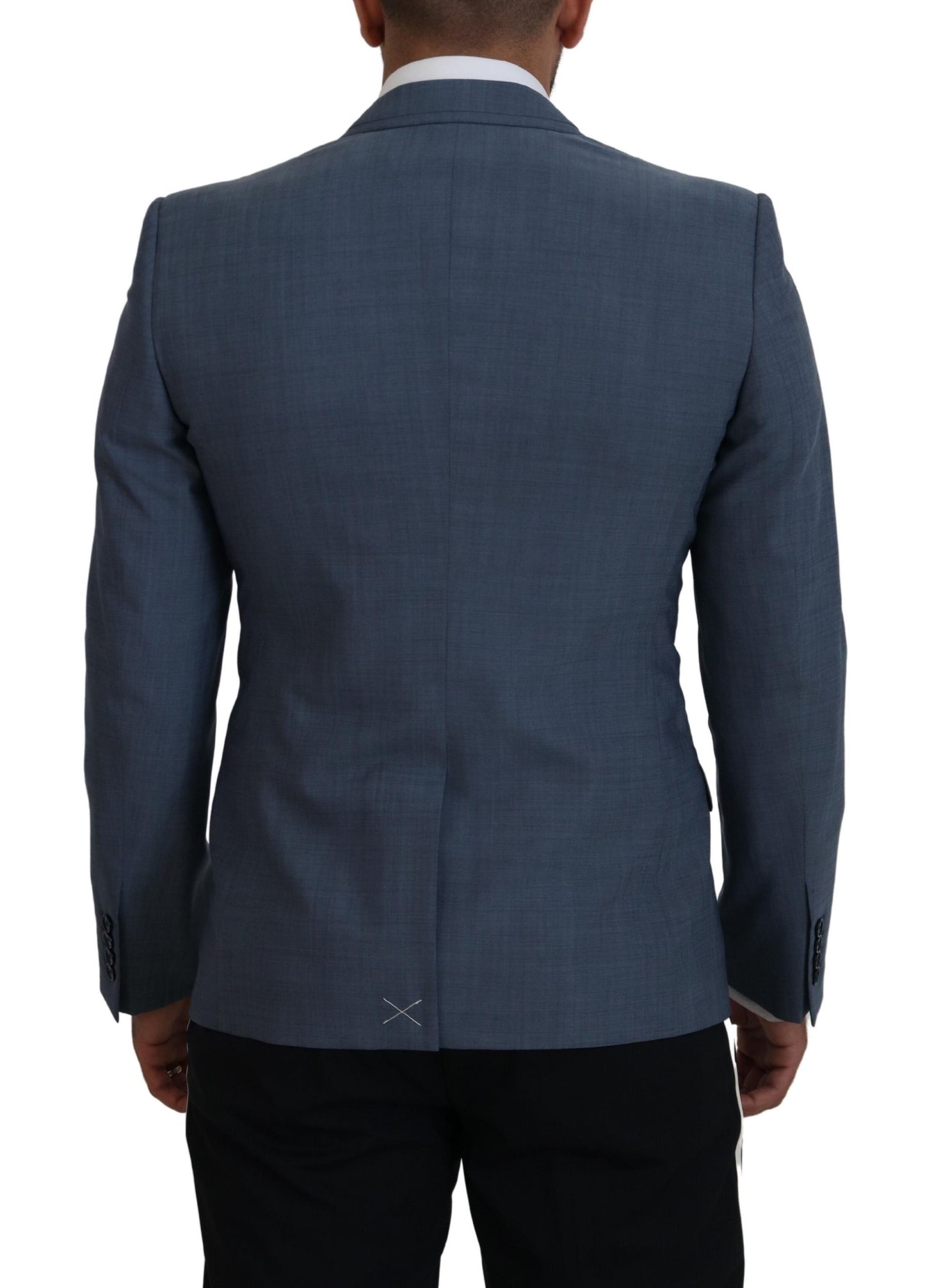 Dolce & Gabbana – Blauer Slim Fit-Blazer aus Wollstretch
