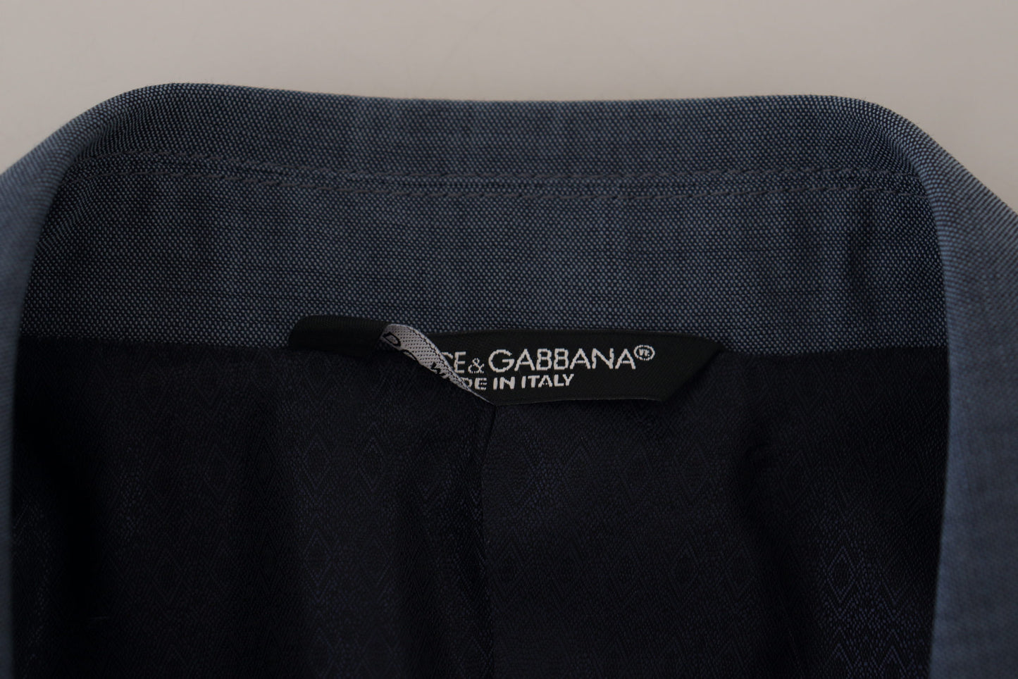 Dolce & Gabbana – Blauer Slim Fit-Blazer aus Wollstretch