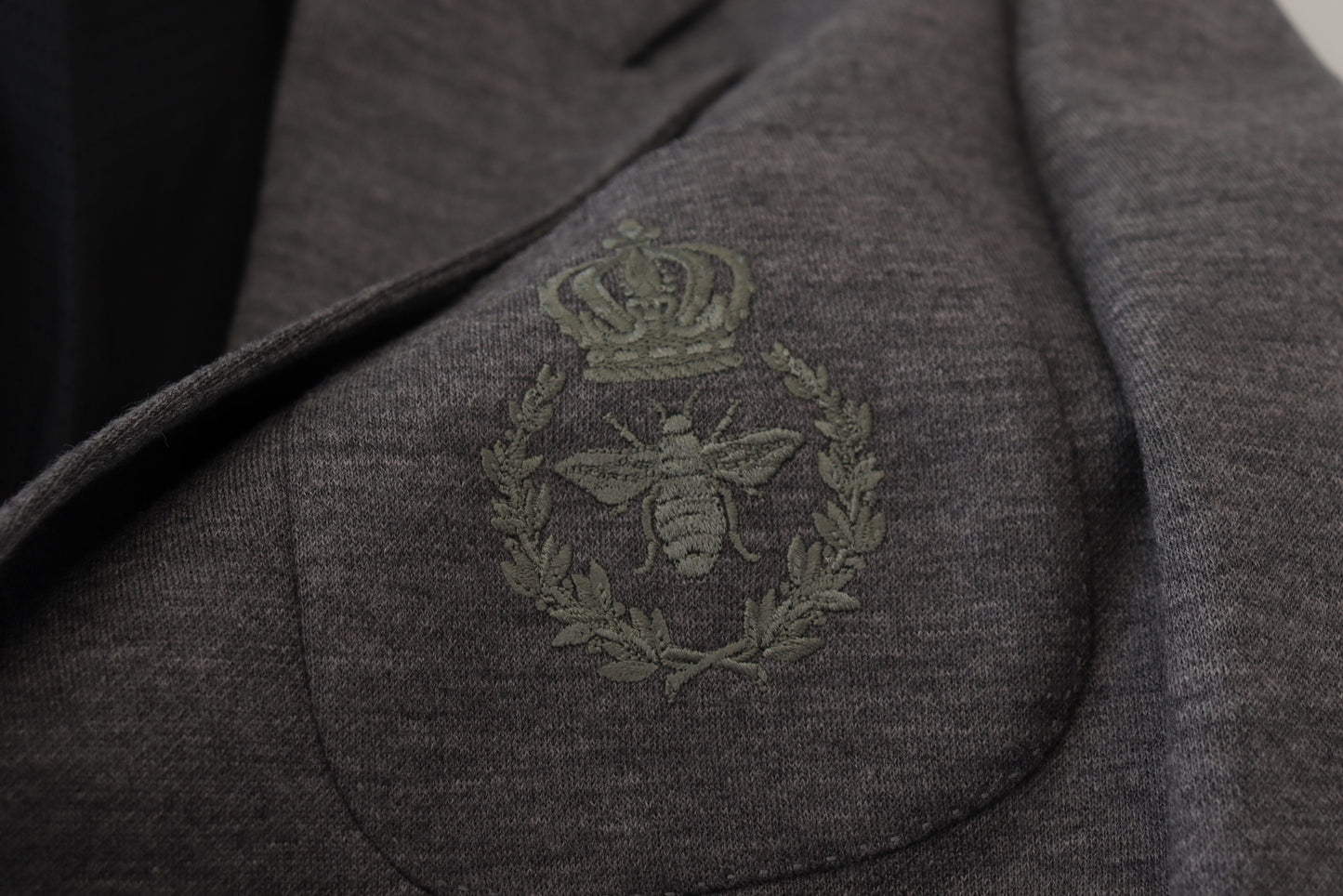 Dolce & Gabbana – Slim Fit-Jackenblazer aus grauem Wollstretch