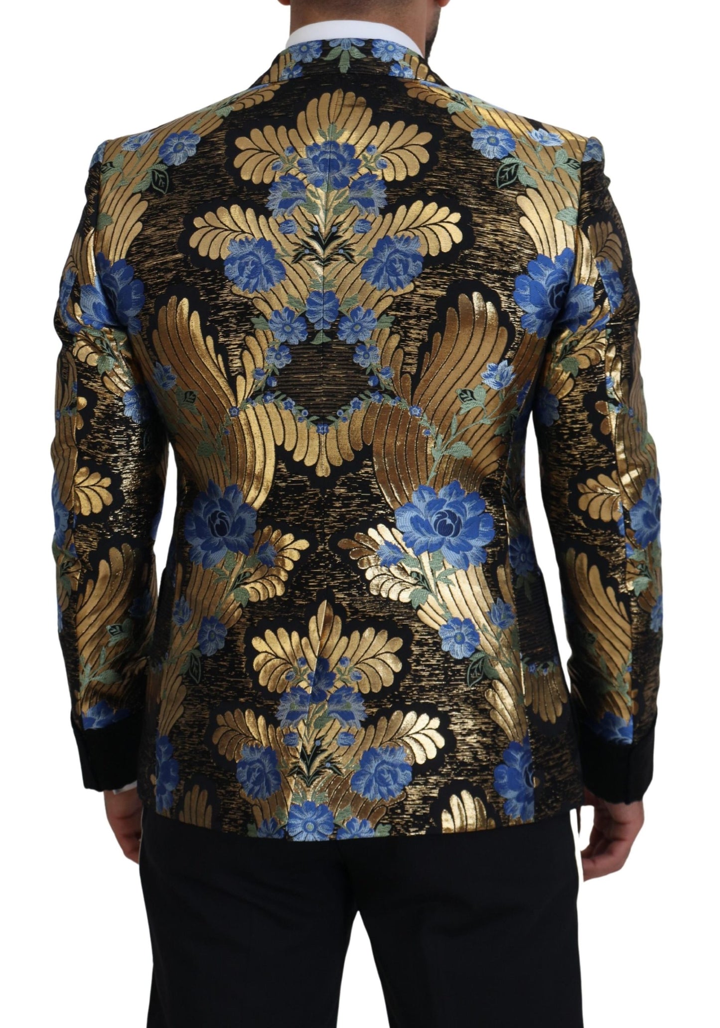 Dolce & Gabbana – Zweireihiger Blazer aus goldenem Lurex