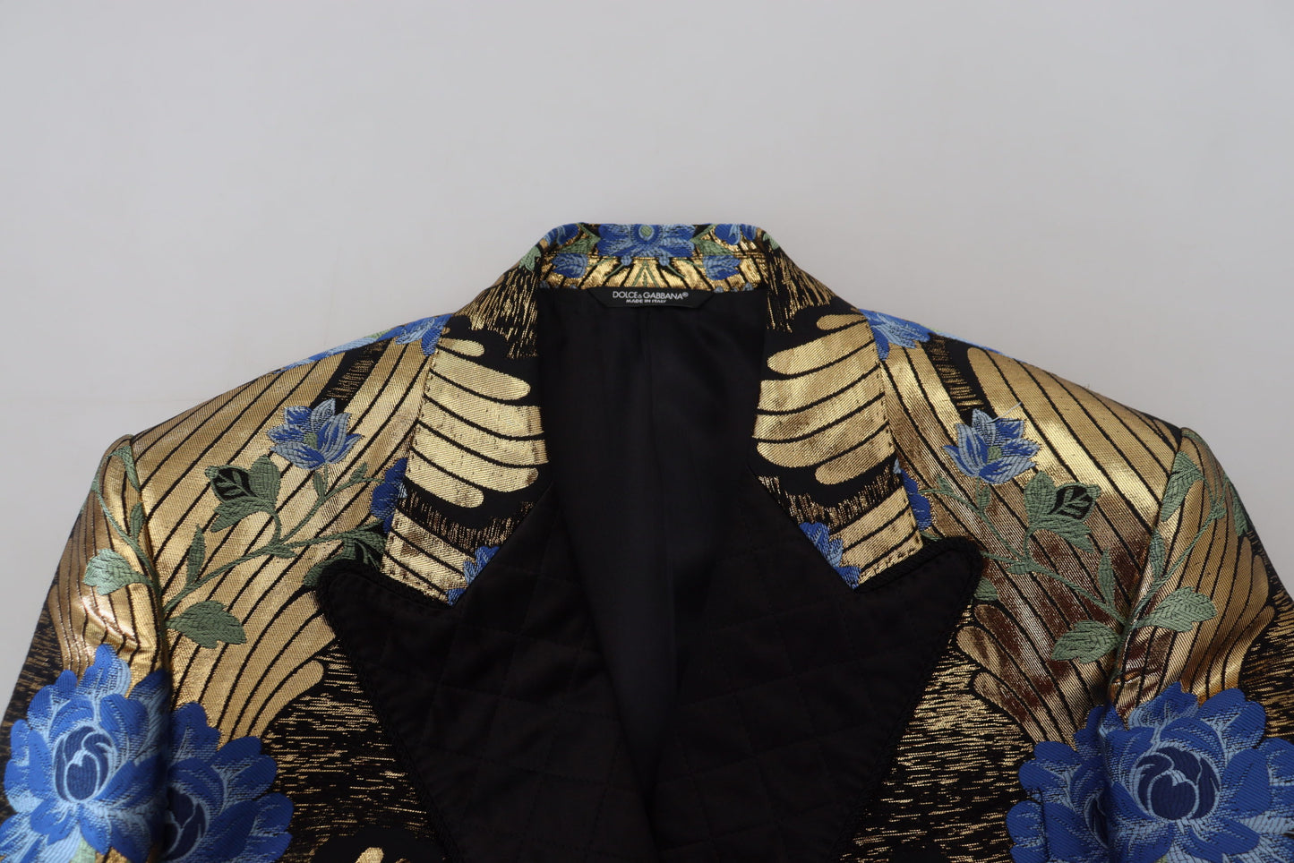 Dolce & Gabbana – Zweireihiger Blazer aus goldenem Lurex