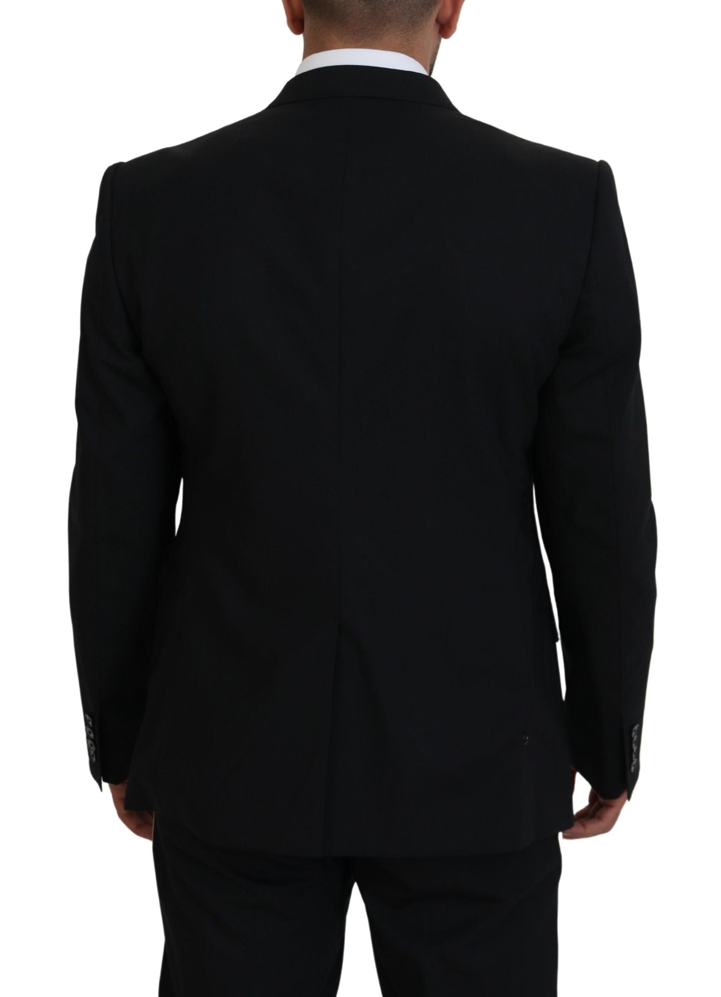 Dolce & Gabbana – Schwarzer Slim Fit-Blazer aus Wollstretch