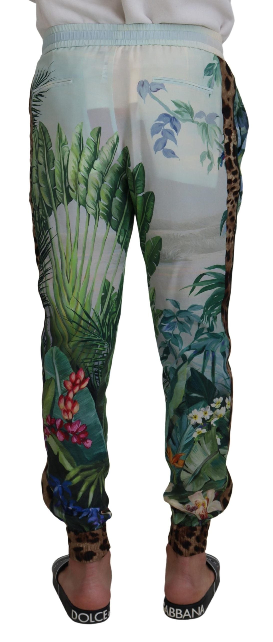 Dolce & Gabbana Weiße Jogginghose mit Blumenmuster für Herren