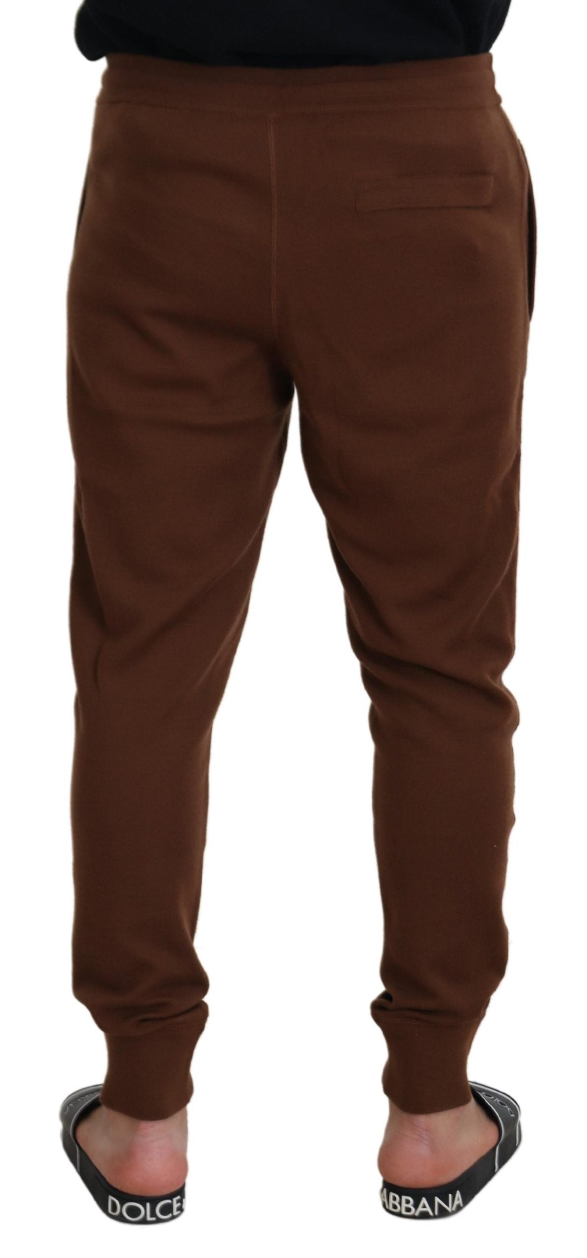 Dolce & Gabbana – Jogginghose aus Kaschmir für Herren mit Kordelzug in Braun