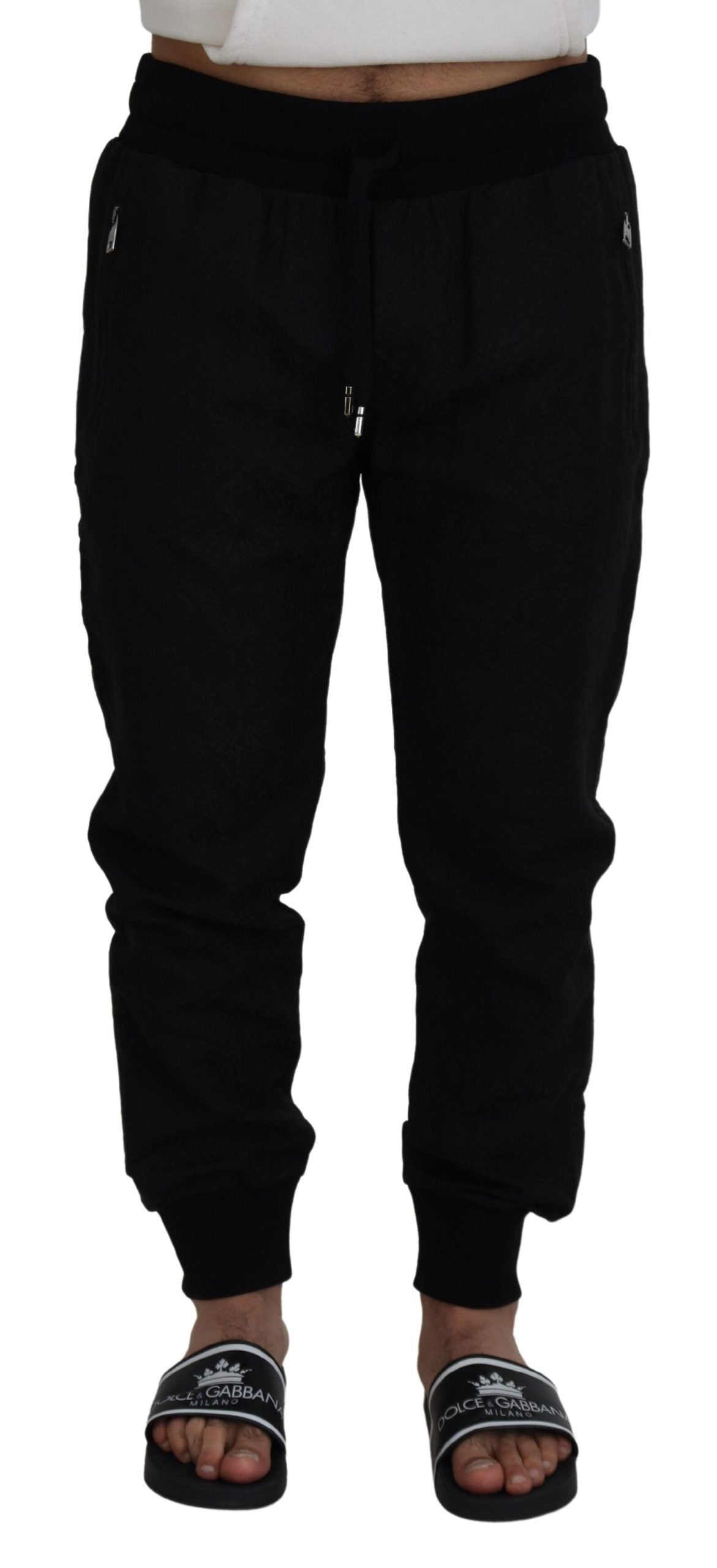 Dolce & Gabbana Schwarze Herren-Jogginghose mit lässigem Schnitt