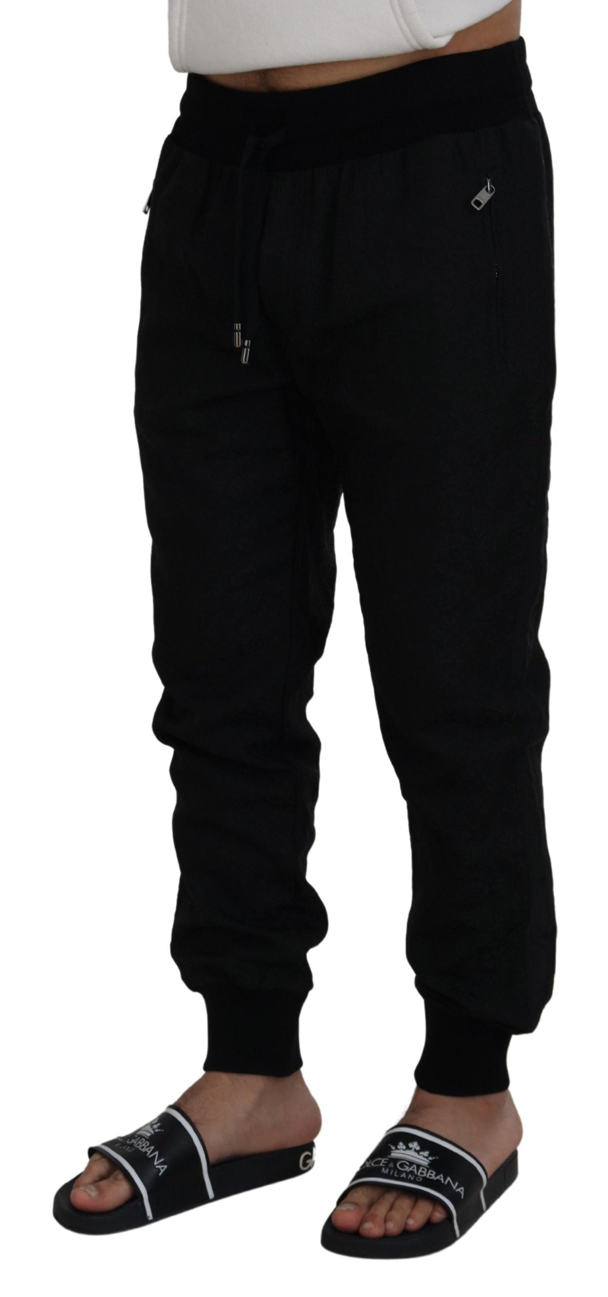 Dolce & Gabbana Schwarze Herren-Jogginghose mit lässigem Schnitt