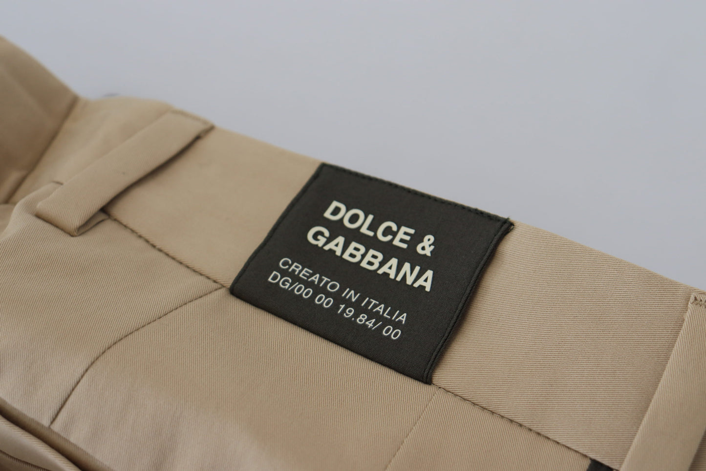 Dolce & Gabbana Braun-Schwarze Chinohose aus Baumwolle für Herren
