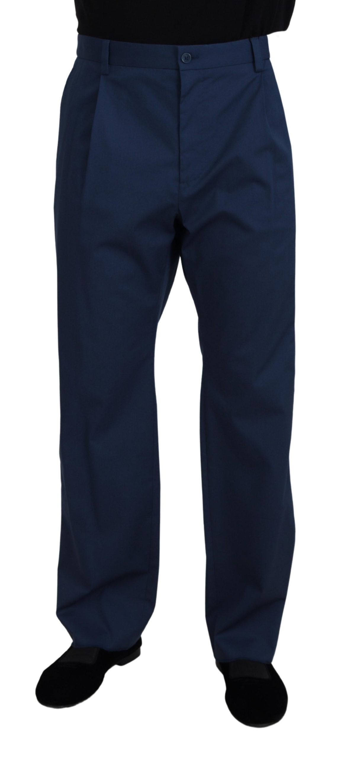 Dolce & Gabbana – Blaue Straight-Fit-Hose aus Baumwolle