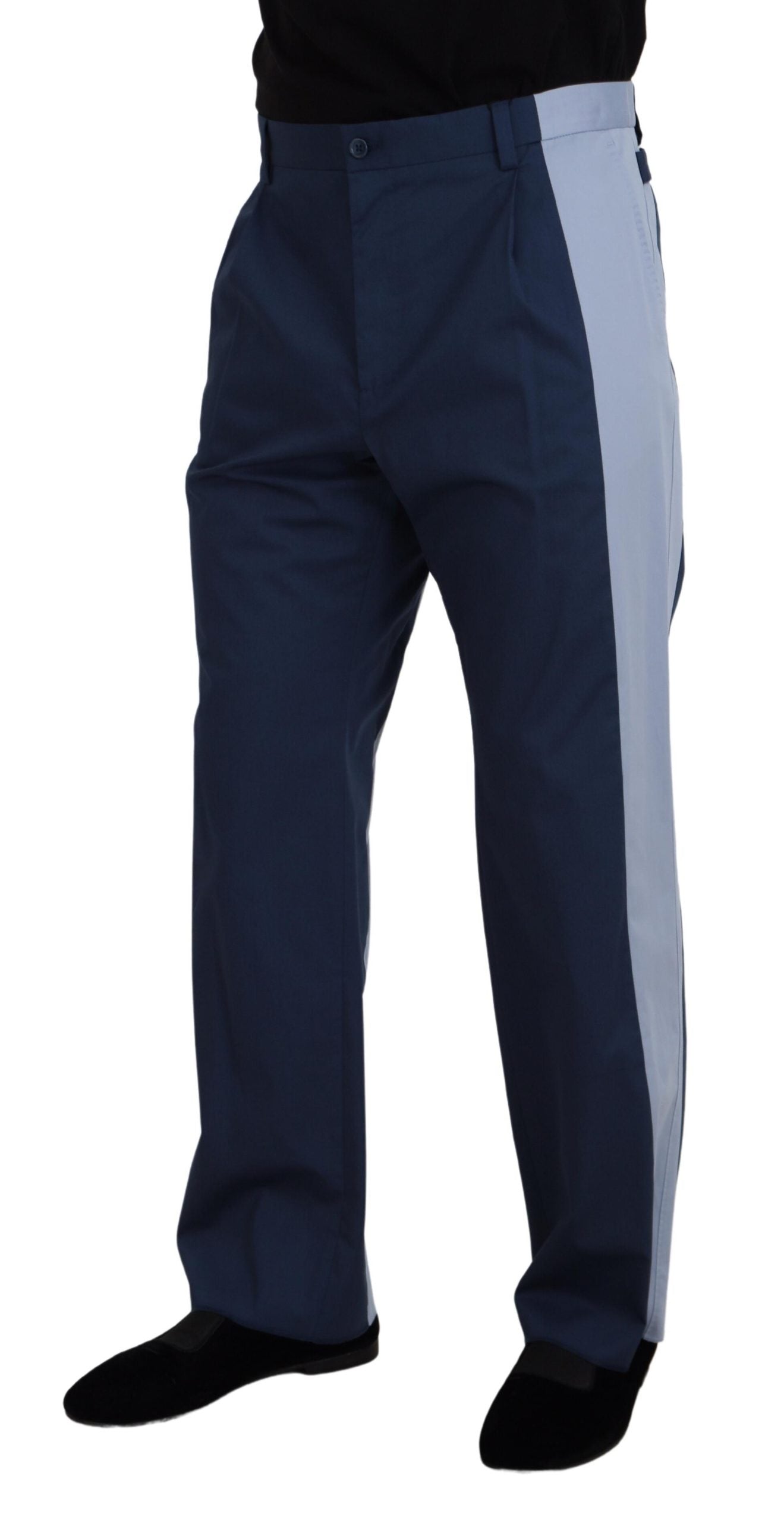 Dolce & Gabbana – Blaue Straight-Fit-Hose aus Baumwolle