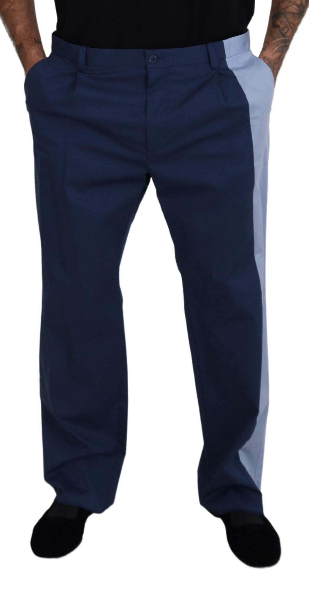 Dolce & Gabbana – Blaue Straight-Fit-Hose aus Baumwolle