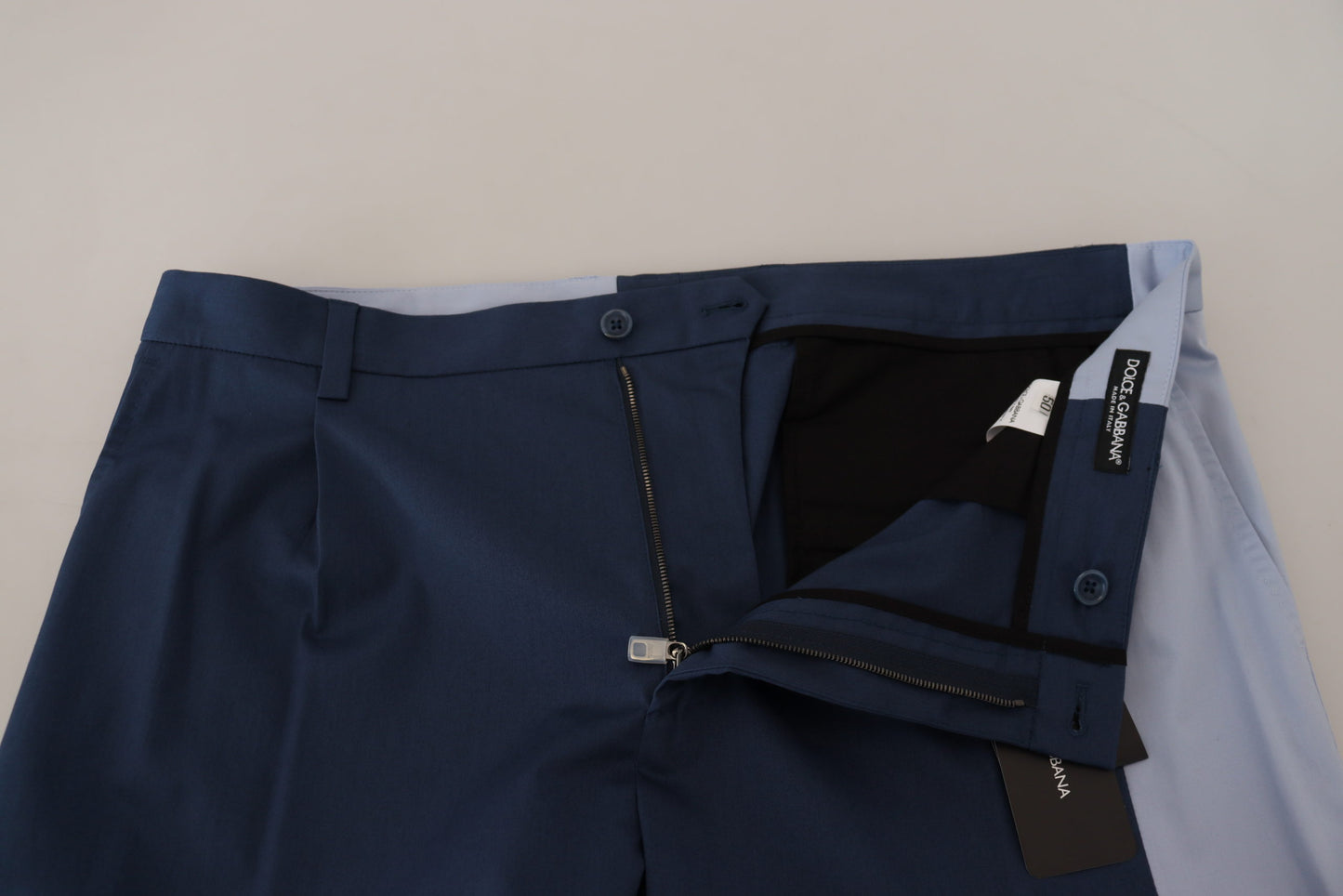 Dolce & Gabbana – Blaue Straight-Fit-Hose aus Baumwolle