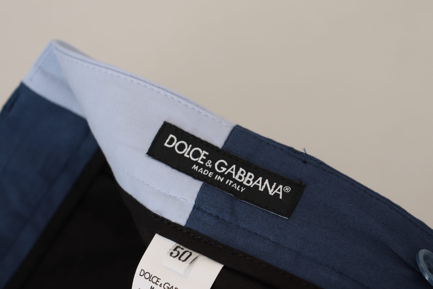 Dolce & Gabbana – Blaue Straight-Fit-Hose aus Baumwolle