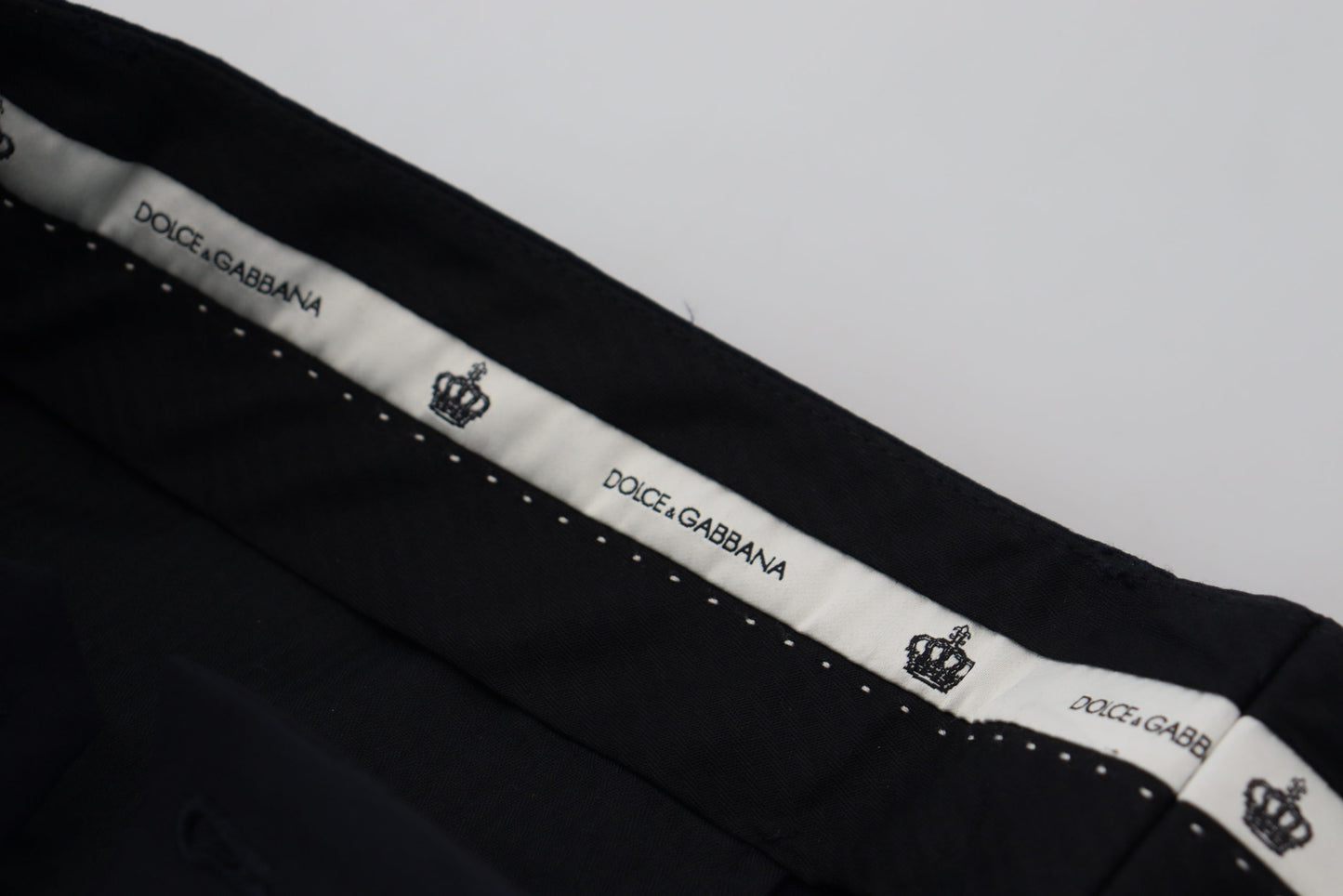 Dolce & Gabbana – Schmale Anzughose aus schwarzer Wolle