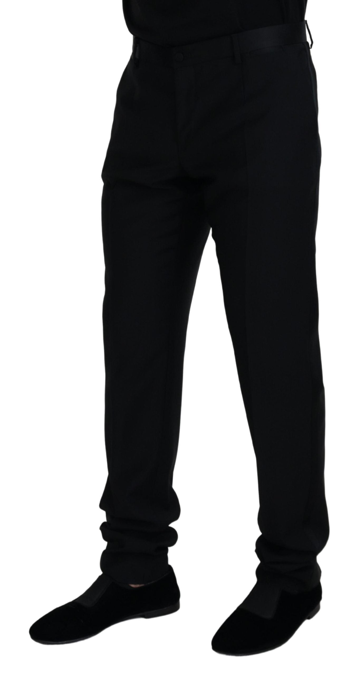 Dolce & Gabbana – Schwarze Chinohose aus Wolle