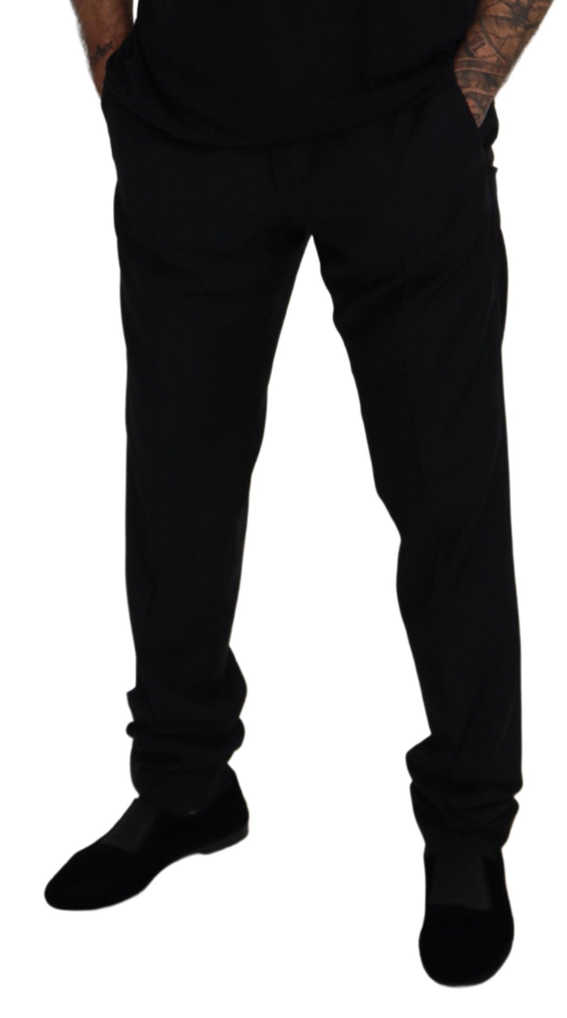 Dolce & Gabbana – Schwarze Chinohose aus Wolle