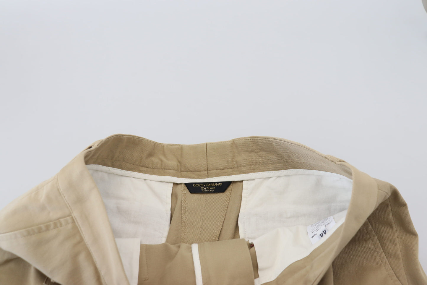 Dolce & Gabbana – Beige Cargo-Bermudashorts aus Baumwolle