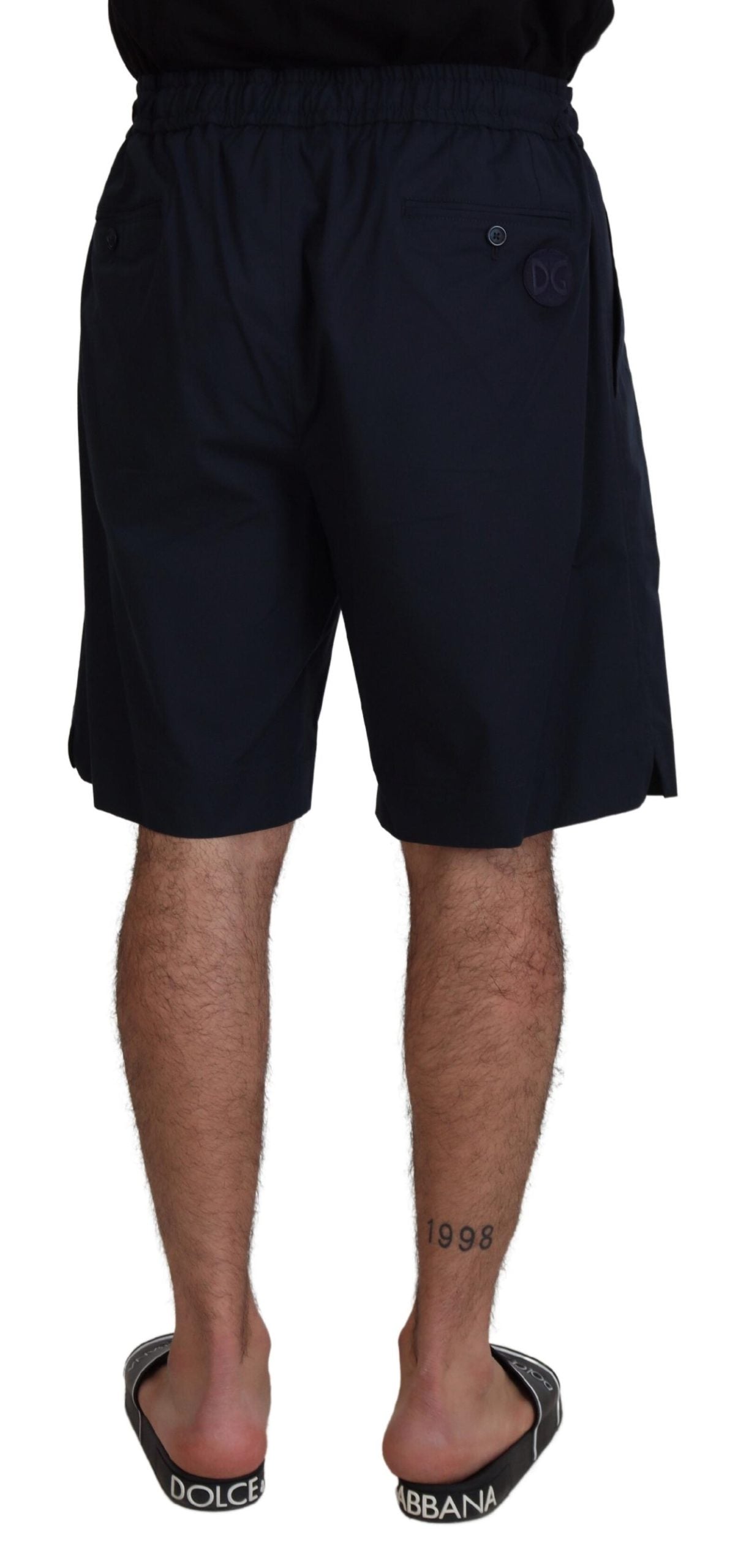 Dolce & Gabbana – Blaue Bermudashorts mit mittlerer Taille
