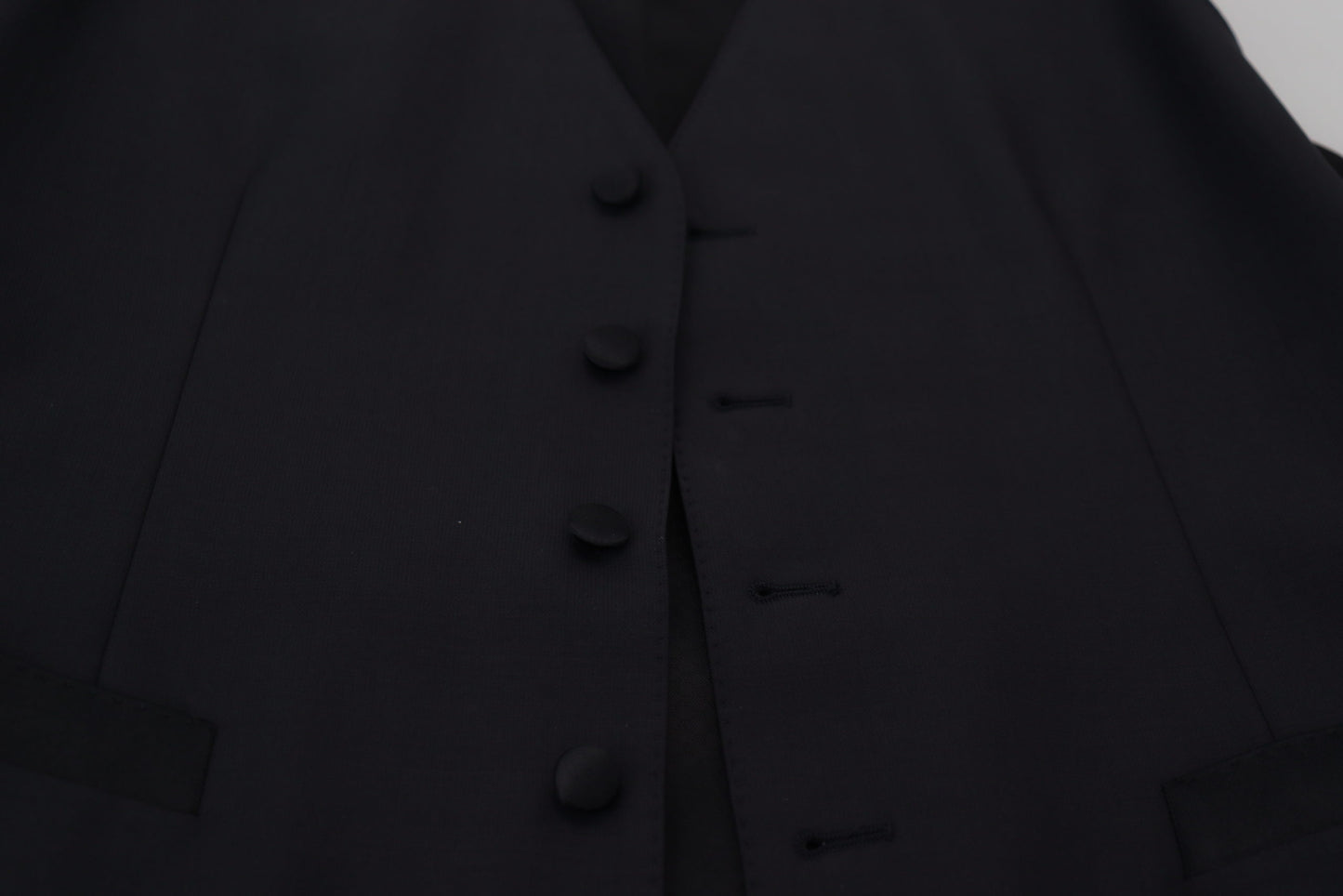 Dolce & Gabbana – Schwarze Weste aus Wollstretch