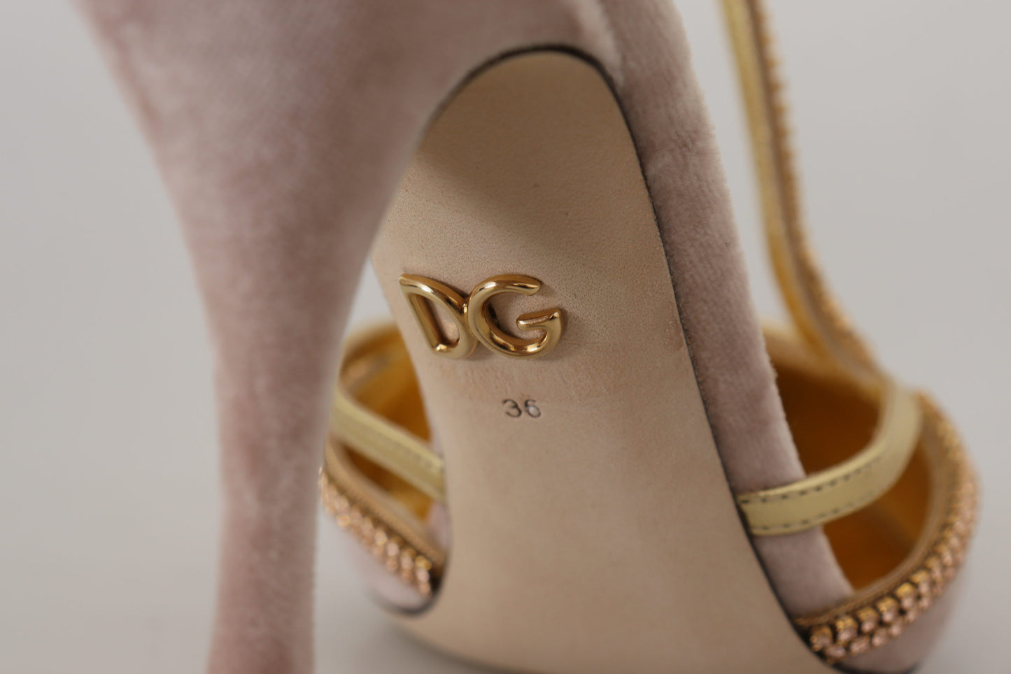Dolce & Gabbana Pink Crystal T-Riemen Heels Pumps Schuhe
