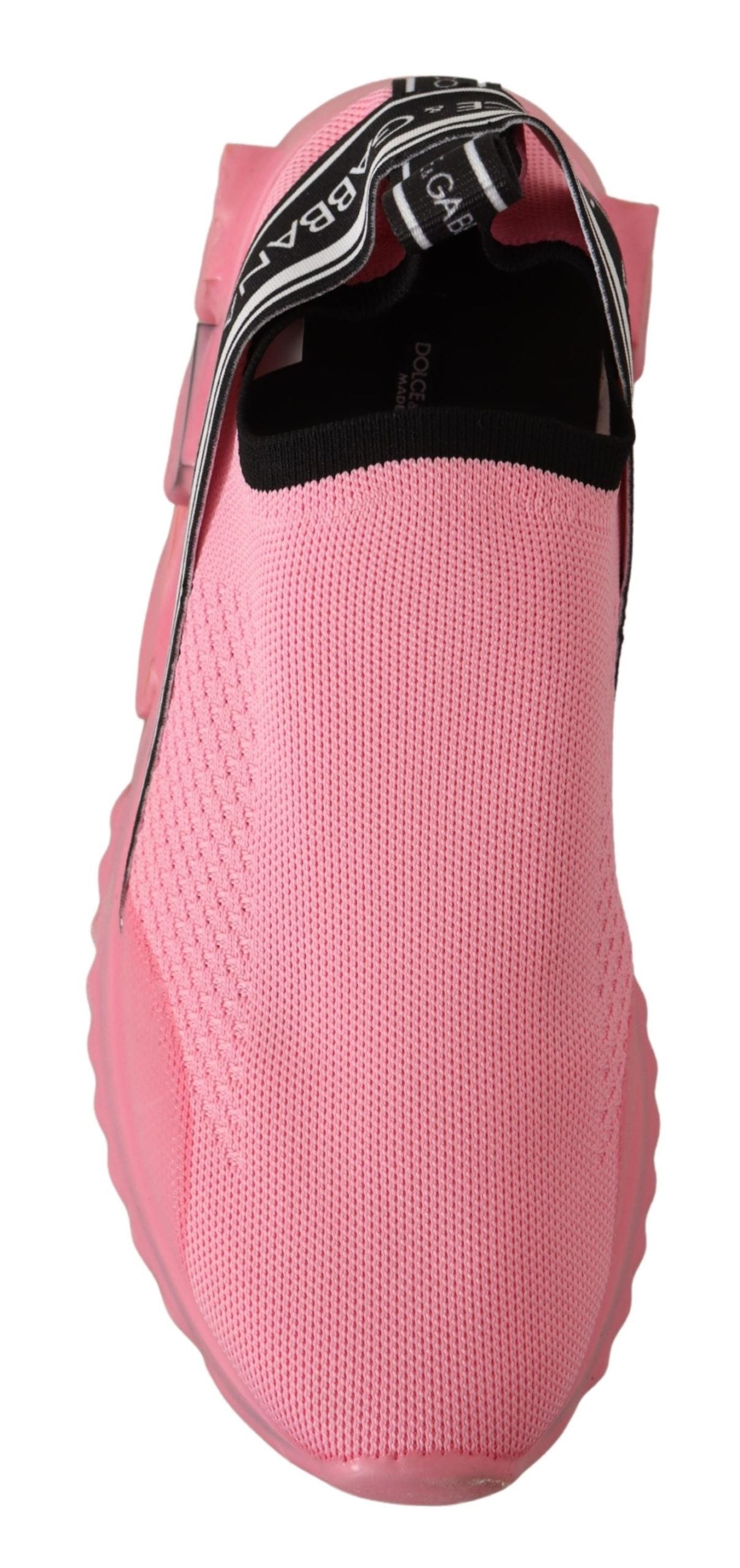 Dolce & Gabbana – Rosafarbene, niedrige Slip-On-Sneaker in Sorrento-Optik