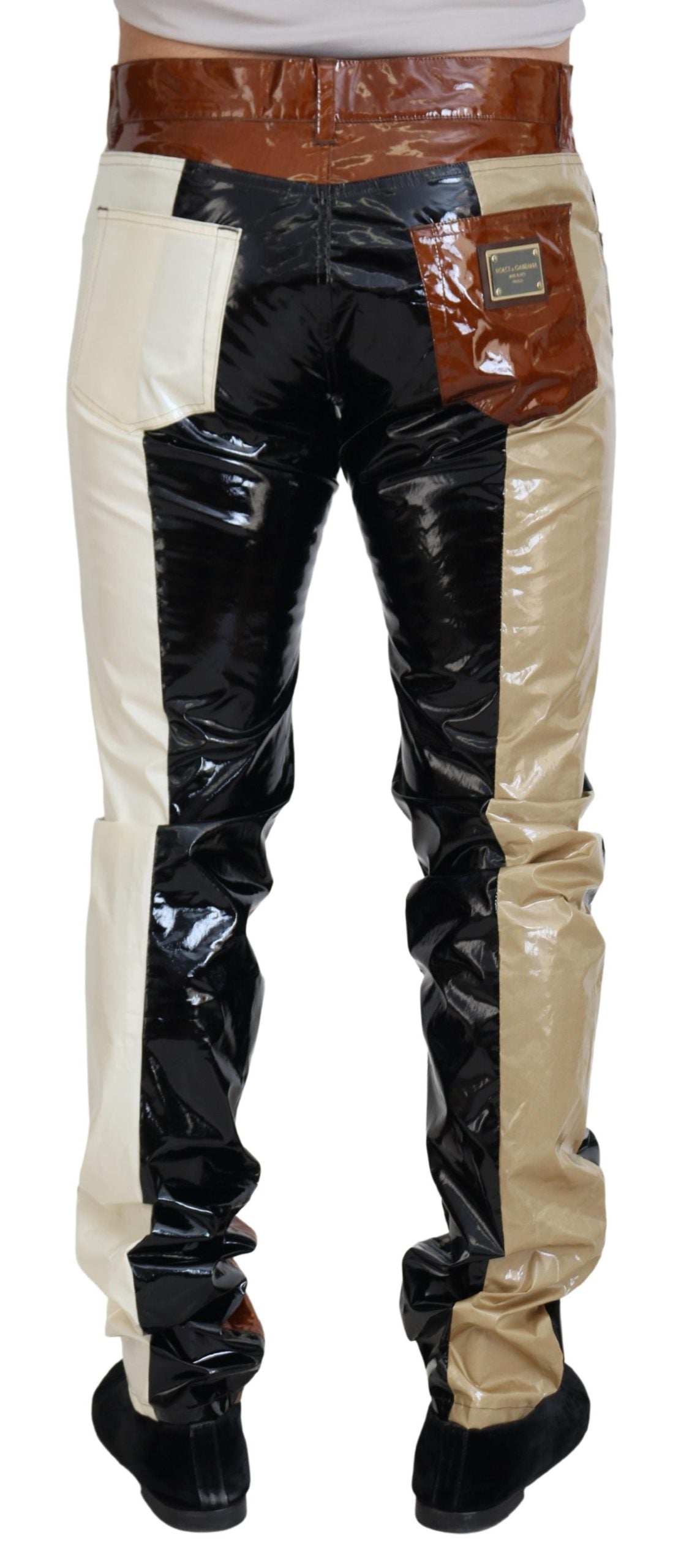 Dolce & Gabbana Mehrfarbig glänzende Slim Fit Herren Jeans