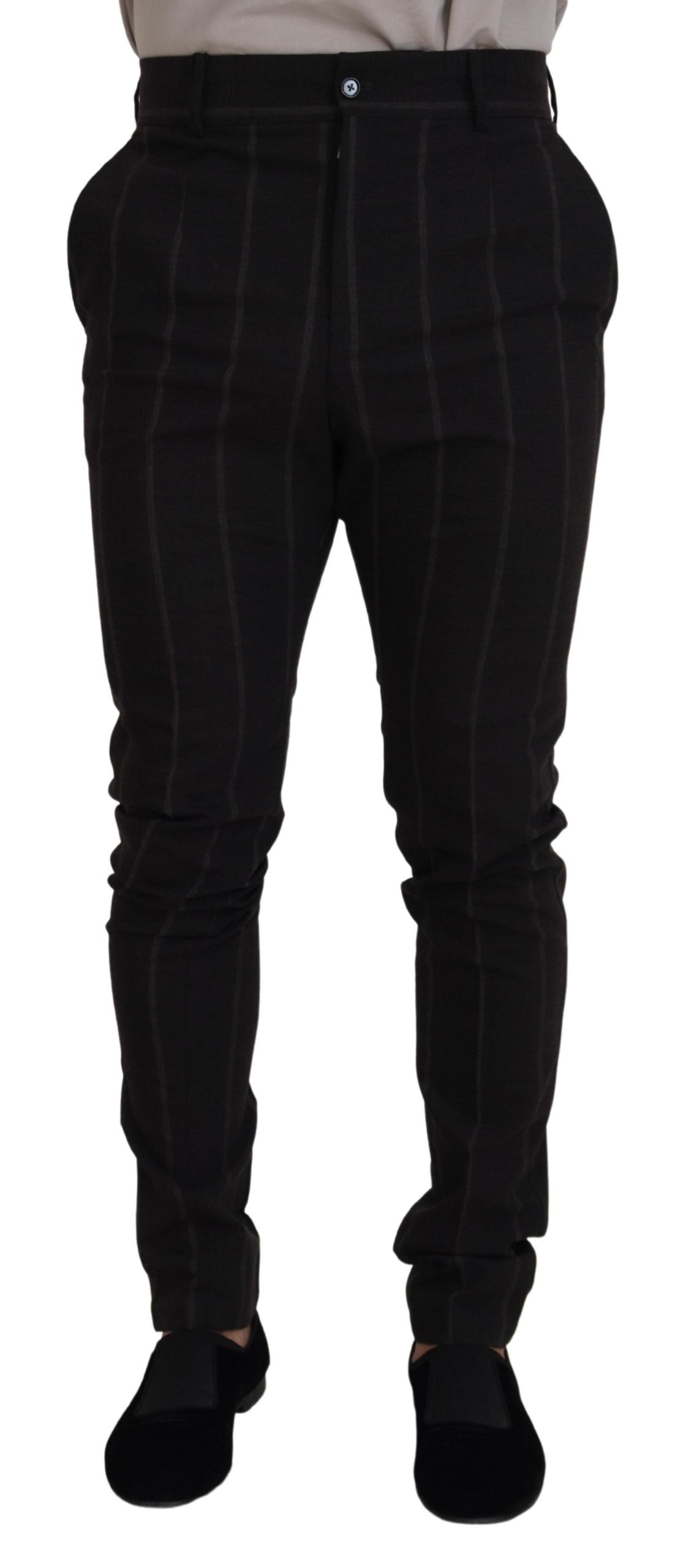 Dolce & Gabbana – Schwarze Chinohose aus Wolle für Herren