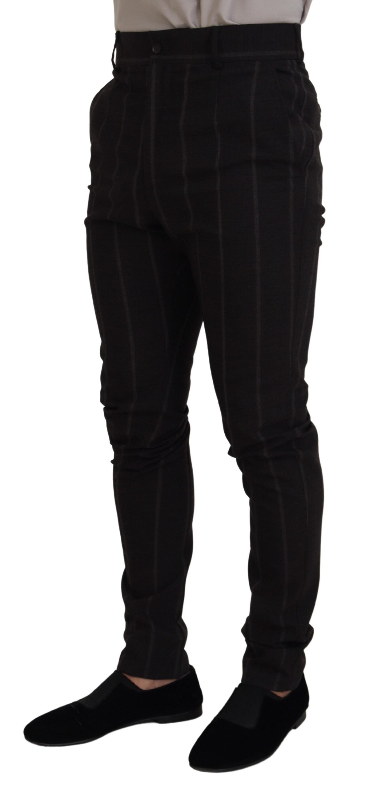 Dolce & Gabbana – Schwarze Chinohose aus Wolle für Herren