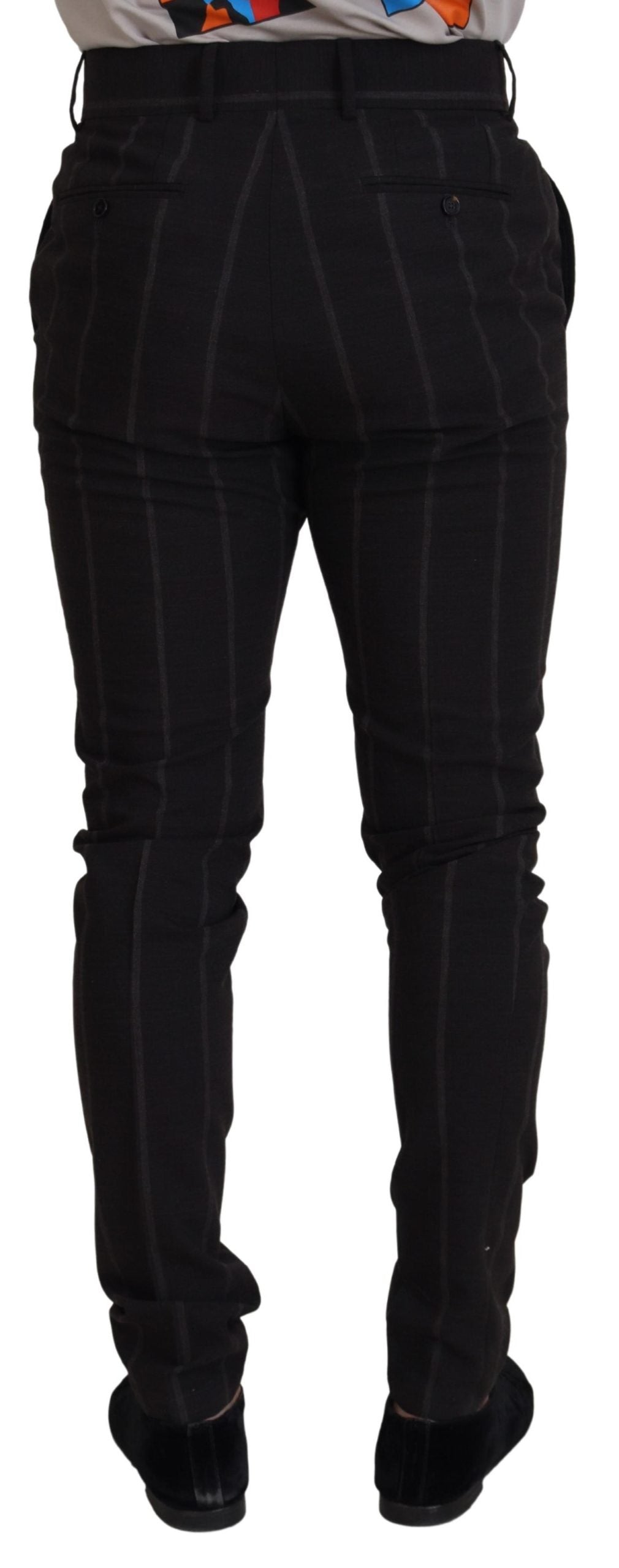 Dolce & Gabbana – Schwarze Chinohose aus Wolle für Herren
