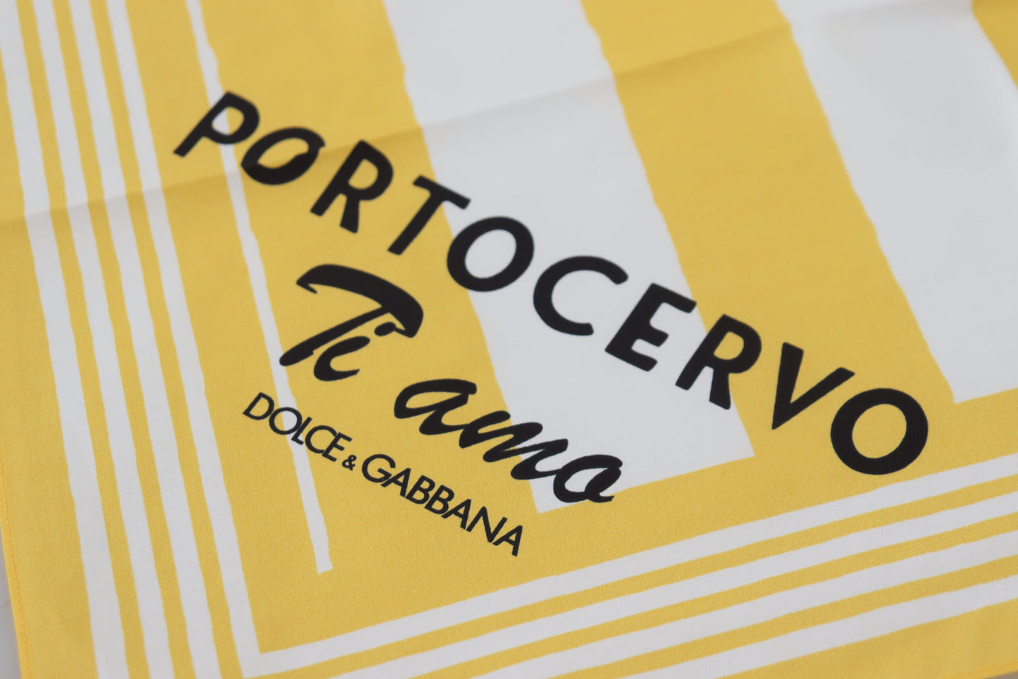 Dolce & Gabbana Gelber Portocervo-Schal aus Baumwolle