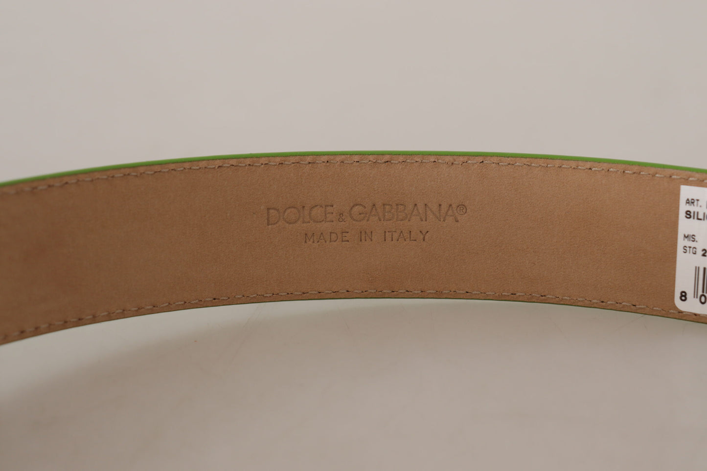 Dolce & Gabbana – Devotion – Mikrotasche aus grünem Leder mit Herzmotiv und Kopfhörergürtel