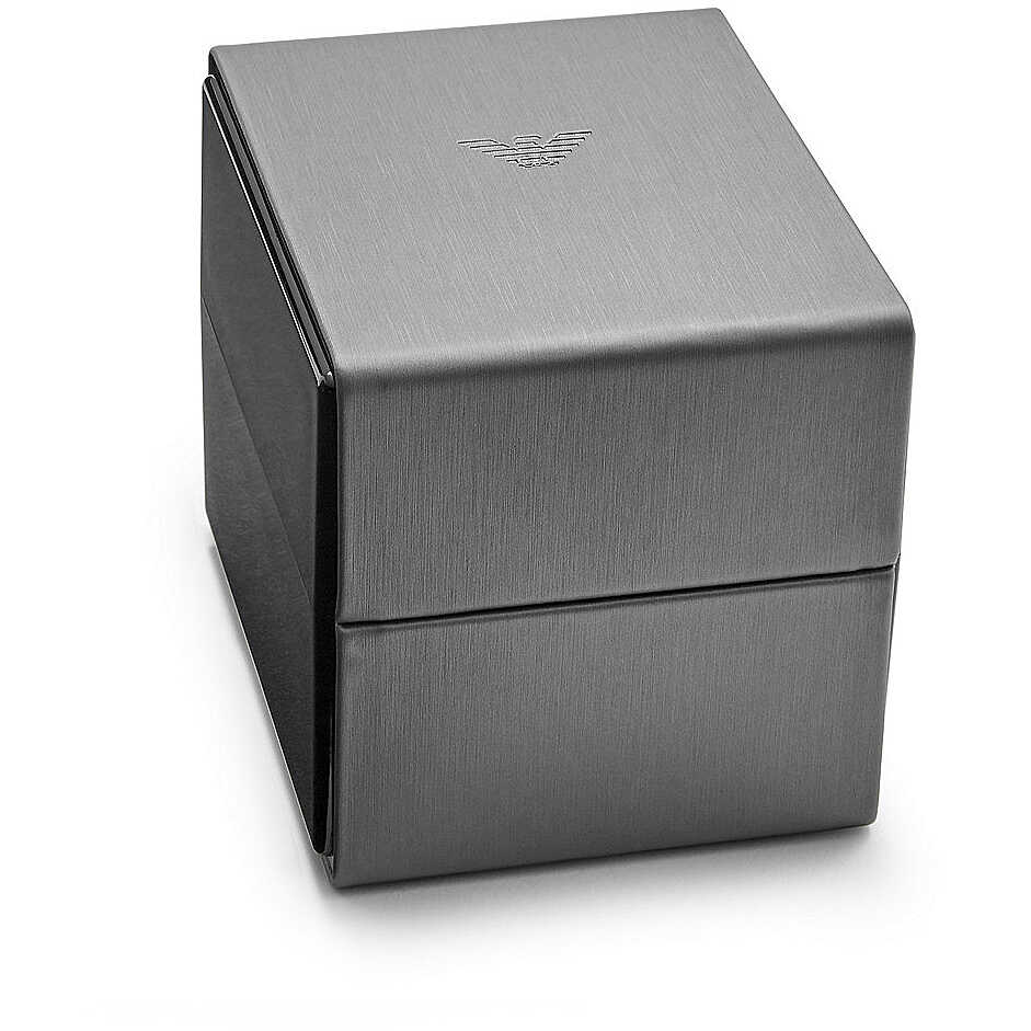 Emporio Armani – Elegante Damenuhr aus bordeauxfarbenem Leder