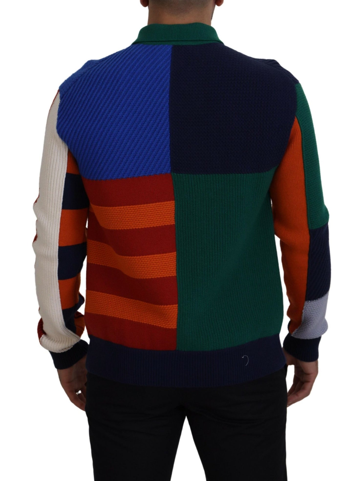 Dolce & Gabbana Wollpullover mit mehrfarbigen Streifen