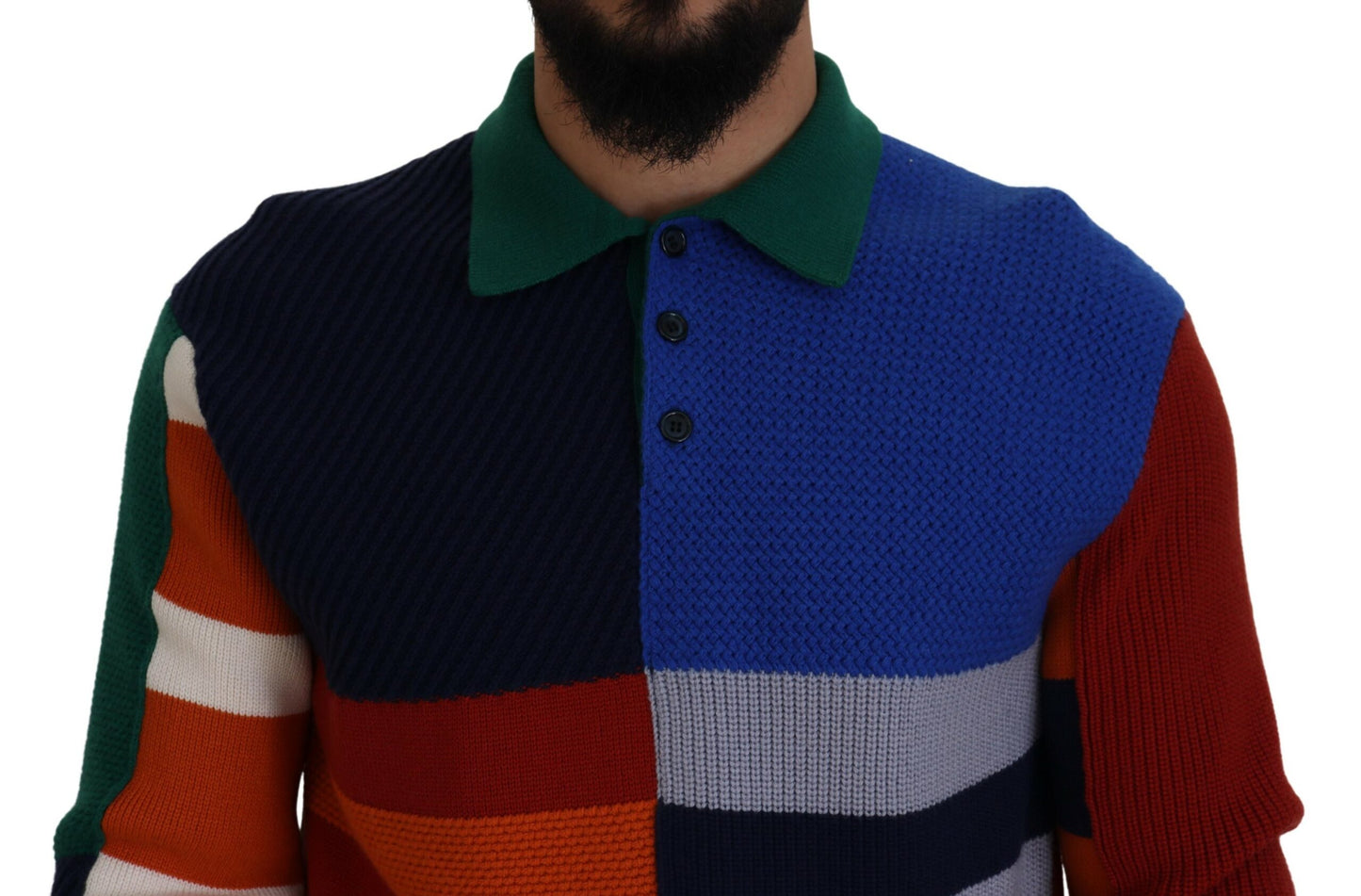 Dolce & Gabbana Wollpullover mit mehrfarbigen Streifen