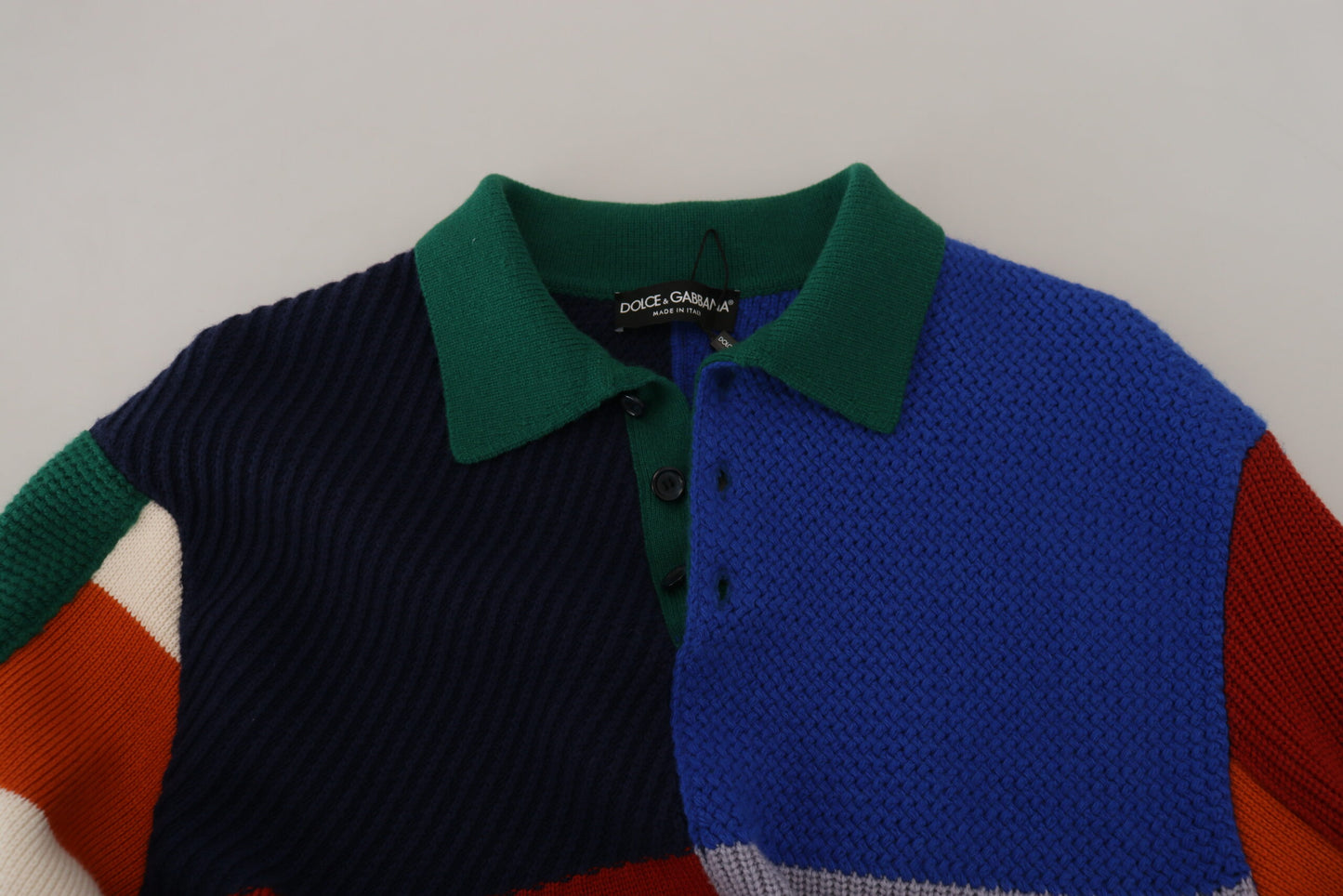 Dolce & Gabbana Wollpullover mit mehrfarbigen Streifen