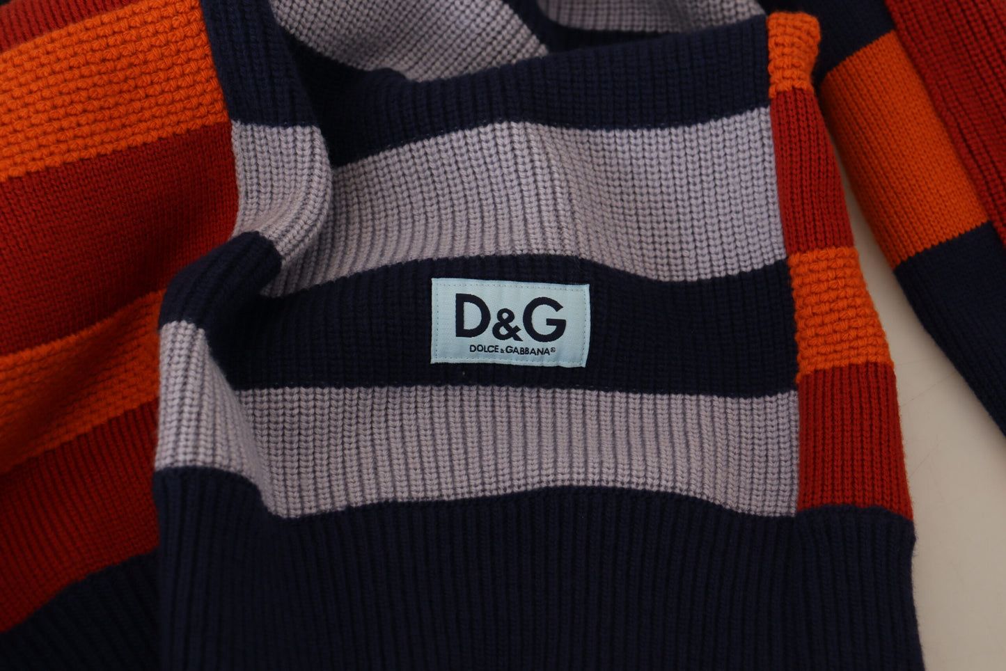 Dolce & Gabbana Wollpullover mit mehrfarbigen Streifen