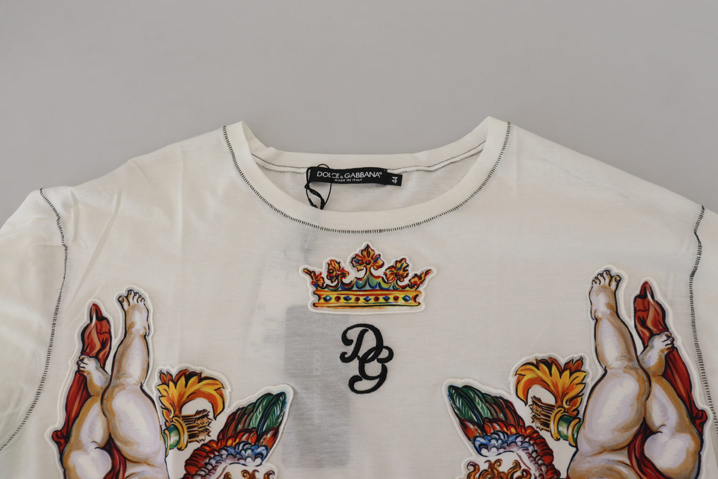 Dolce & Gabbana – Weißes bedrucktes Kurzarm-T-Shirt für Herren