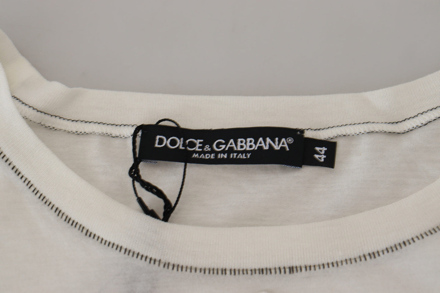 Dolce & Gabbana – Weißes bedrucktes Kurzarm-T-Shirt für Herren