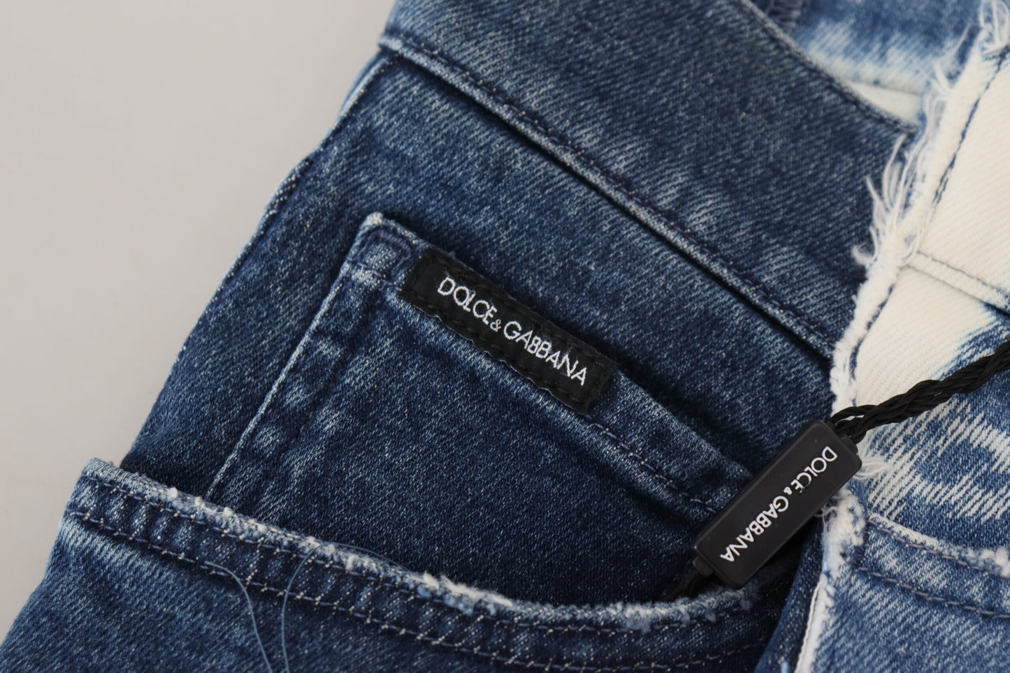 Dolce & Gabbana Blaue Jeans aus Ceasar-Denim-Baumwolle mit lockerer Passform