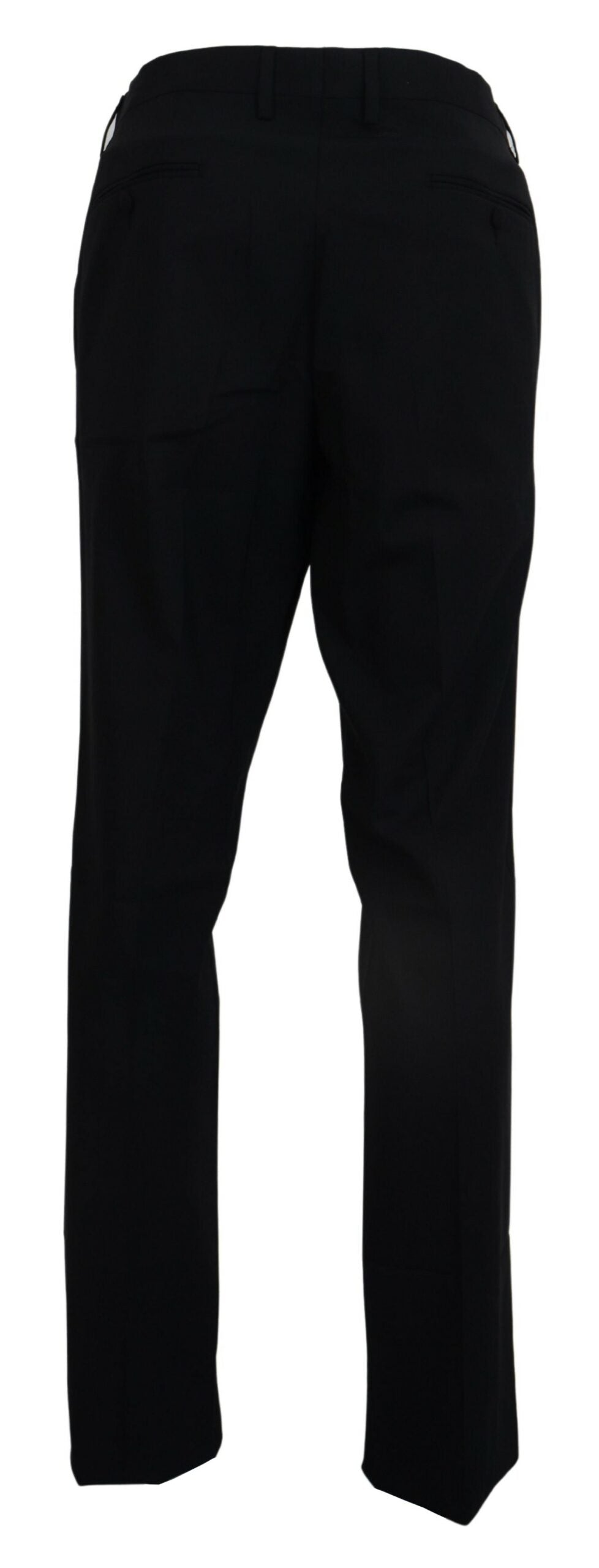 Dolce & Gabbana – Schwarze, formelle Slim-Fit-Hose aus Stretchwolle