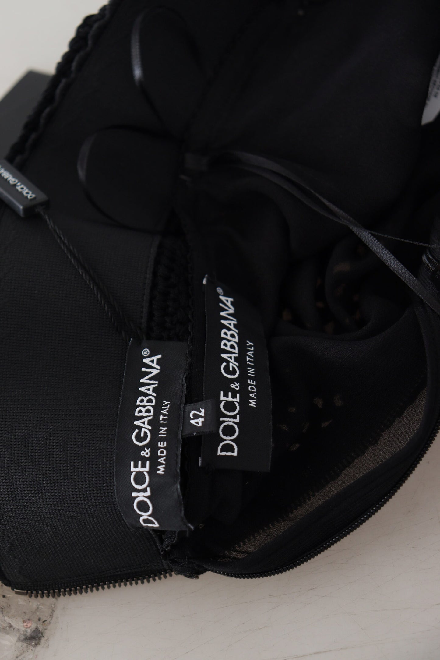Dolce & Gabbana – Schwarzer Meerjungfrauenrock aus gestrickter Baumwolle mit hoher Taille