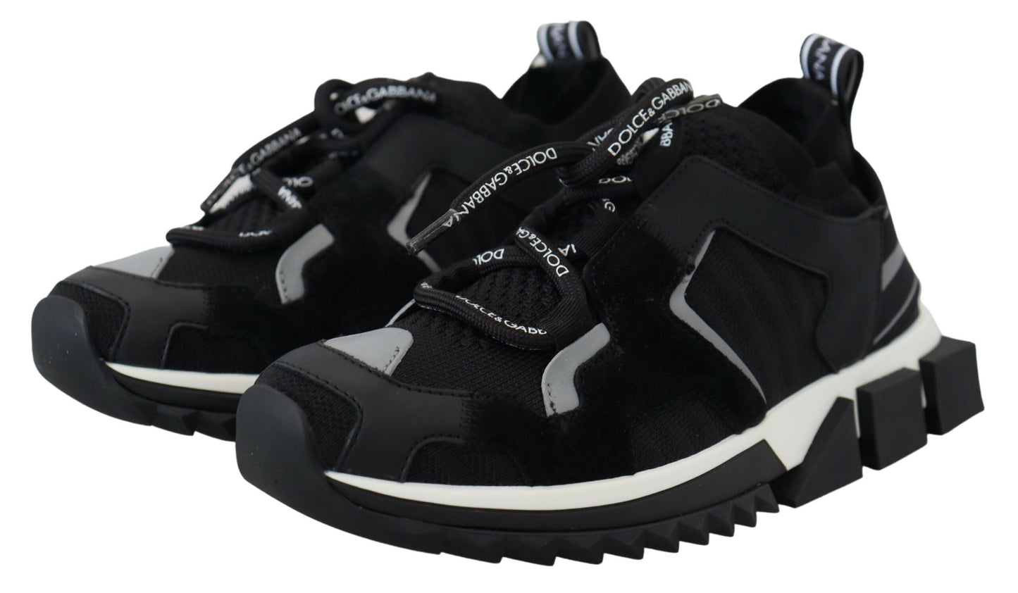 Dolce & Gabbana Sorrento Trekking-Sneakers aus schwarzem Mesh
