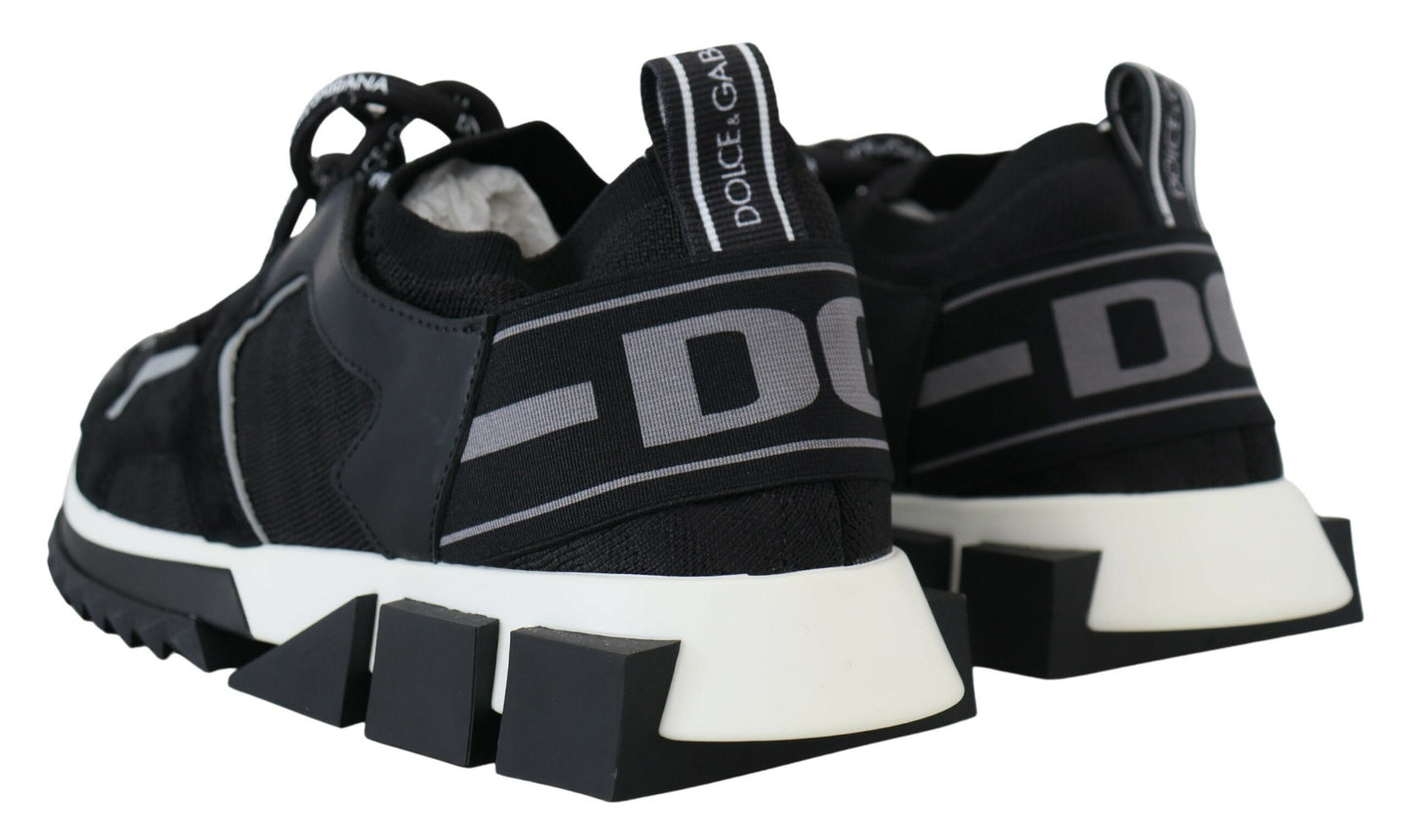 Dolce & Gabbana Sorrento Trekking-Sneakers aus schwarzem Mesh