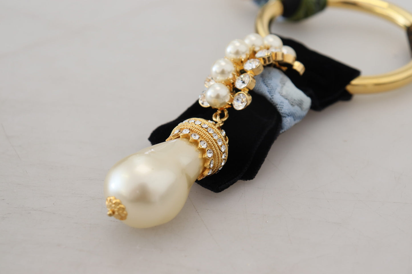 Dolce & Gabbana – Statement-Halskette „Sicily“ aus goldenem Messing mit Kristallen