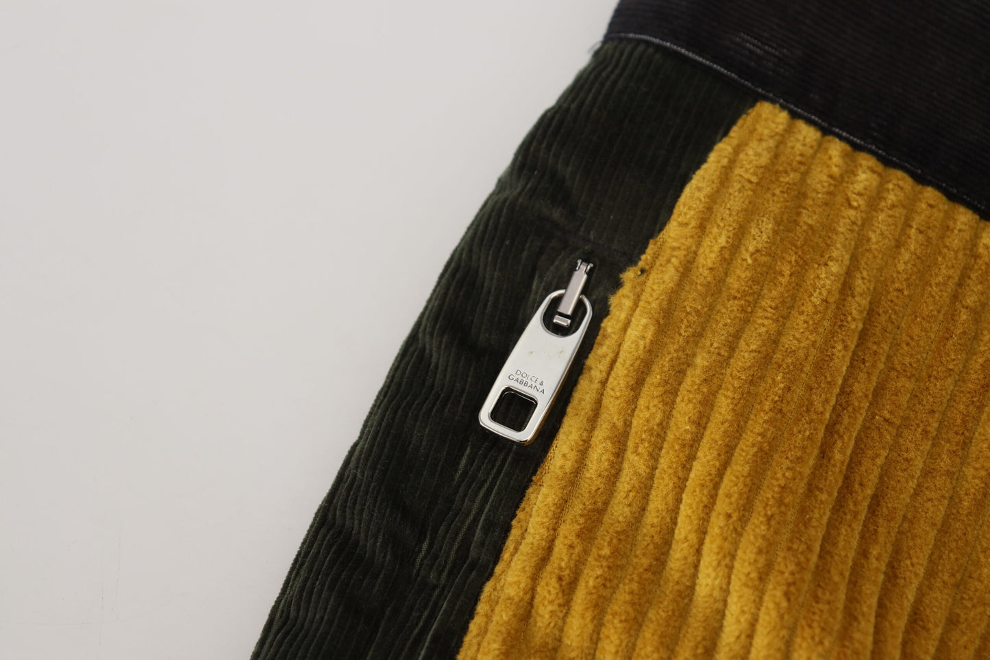 Dolce & Gabbana Schwarz Gelb Baumwolle Herren Hosen